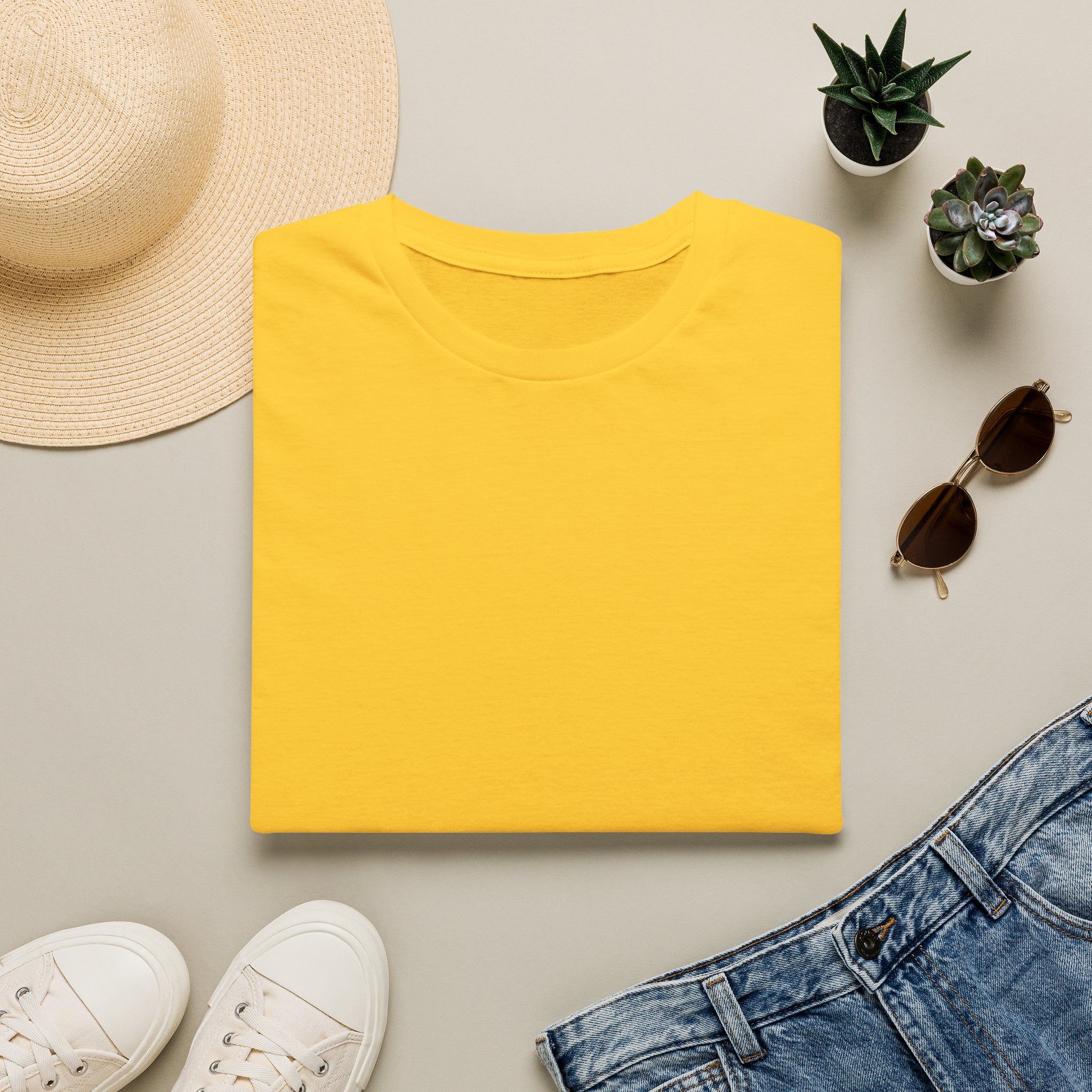 Blank White T-Shirt Mockup — Unisex Tee Product Mockup Images