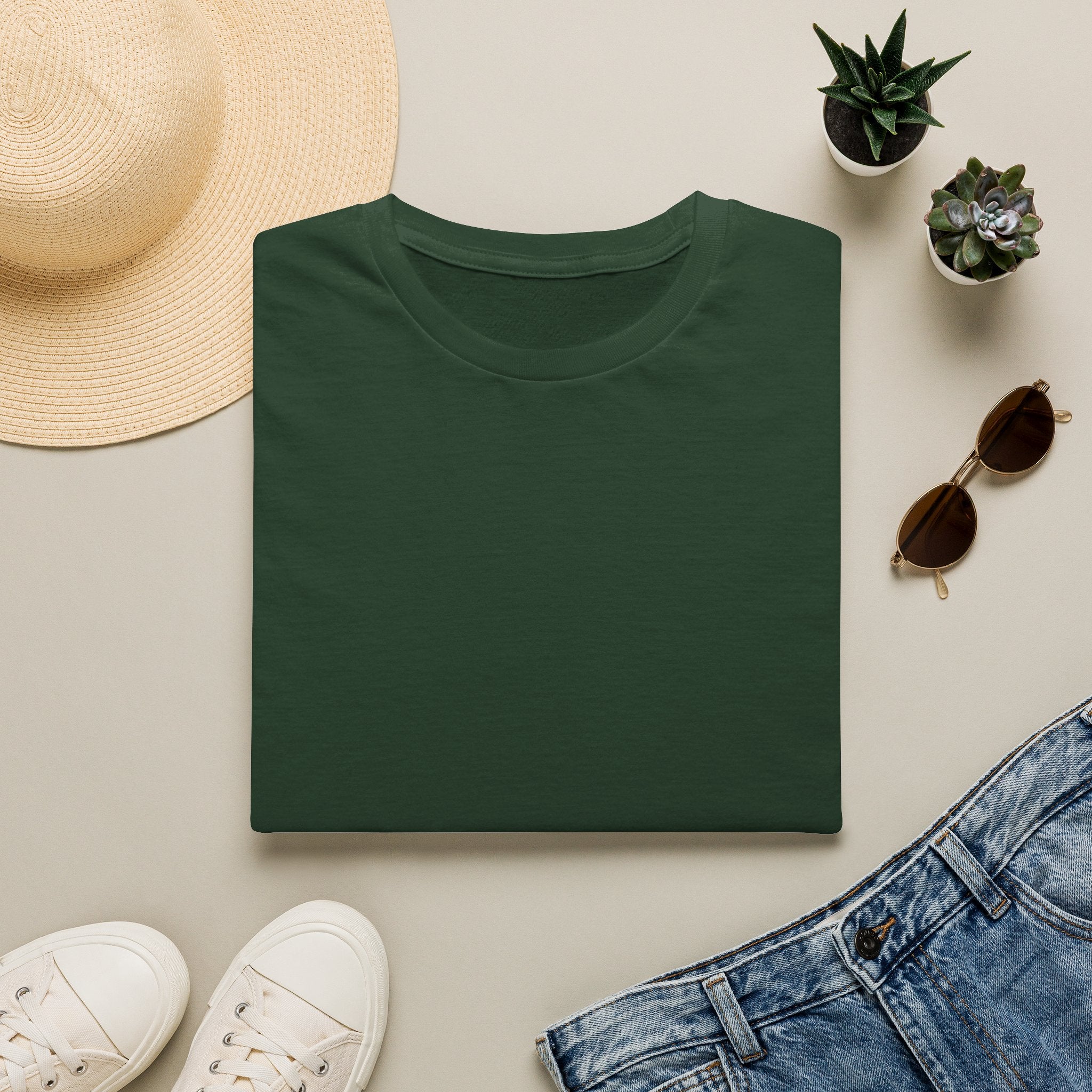 Blank White T-Shirt Mockup — Unisex Tee Product Mockup Images