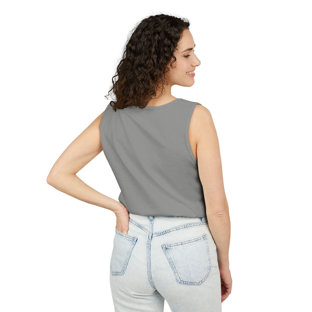Plain White Tank Top — Lightweight Unisex Garment-Dyed Sleeveless Tee