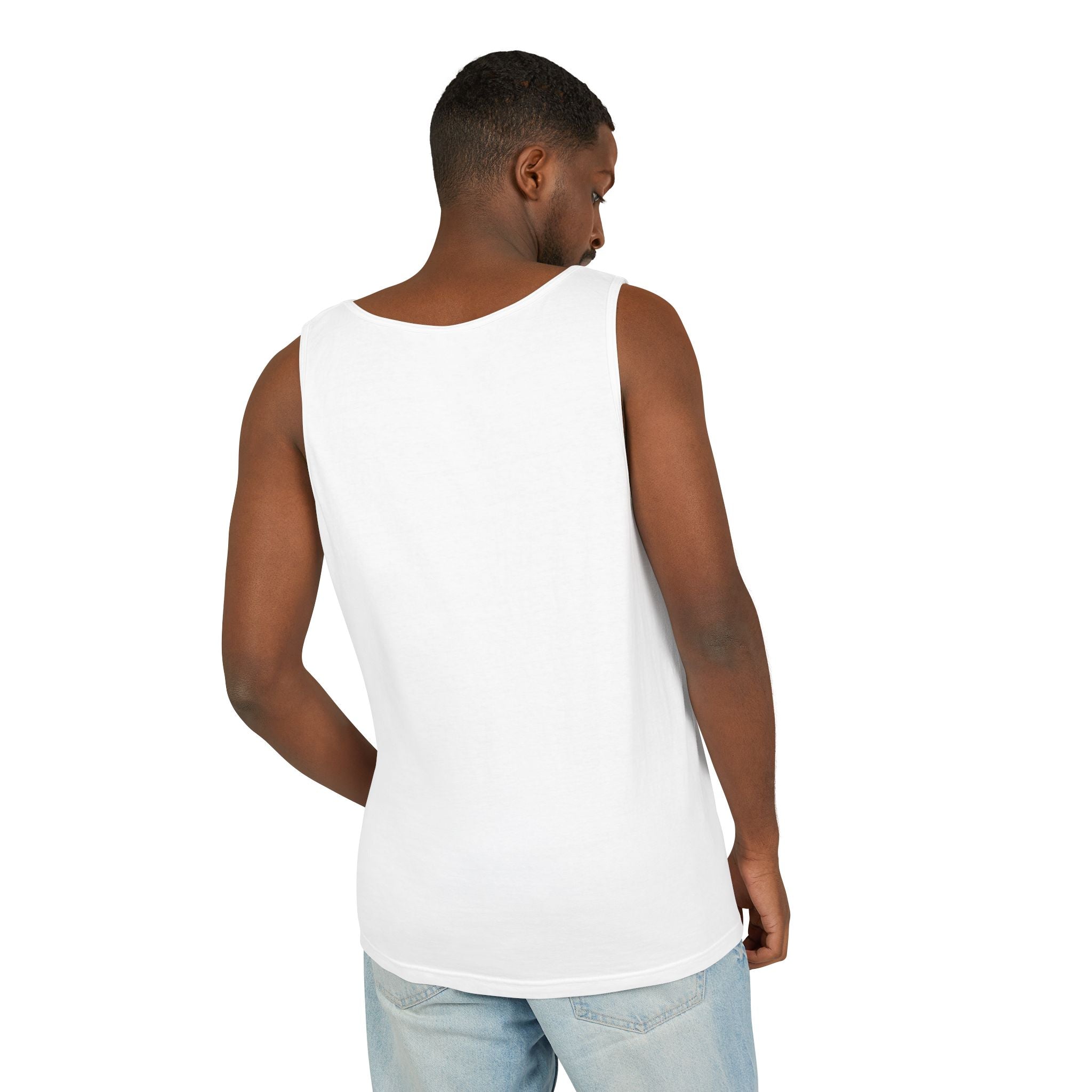 Plain White Tank Top — Lightweight Unisex Garment-Dyed Sleeveless Tee