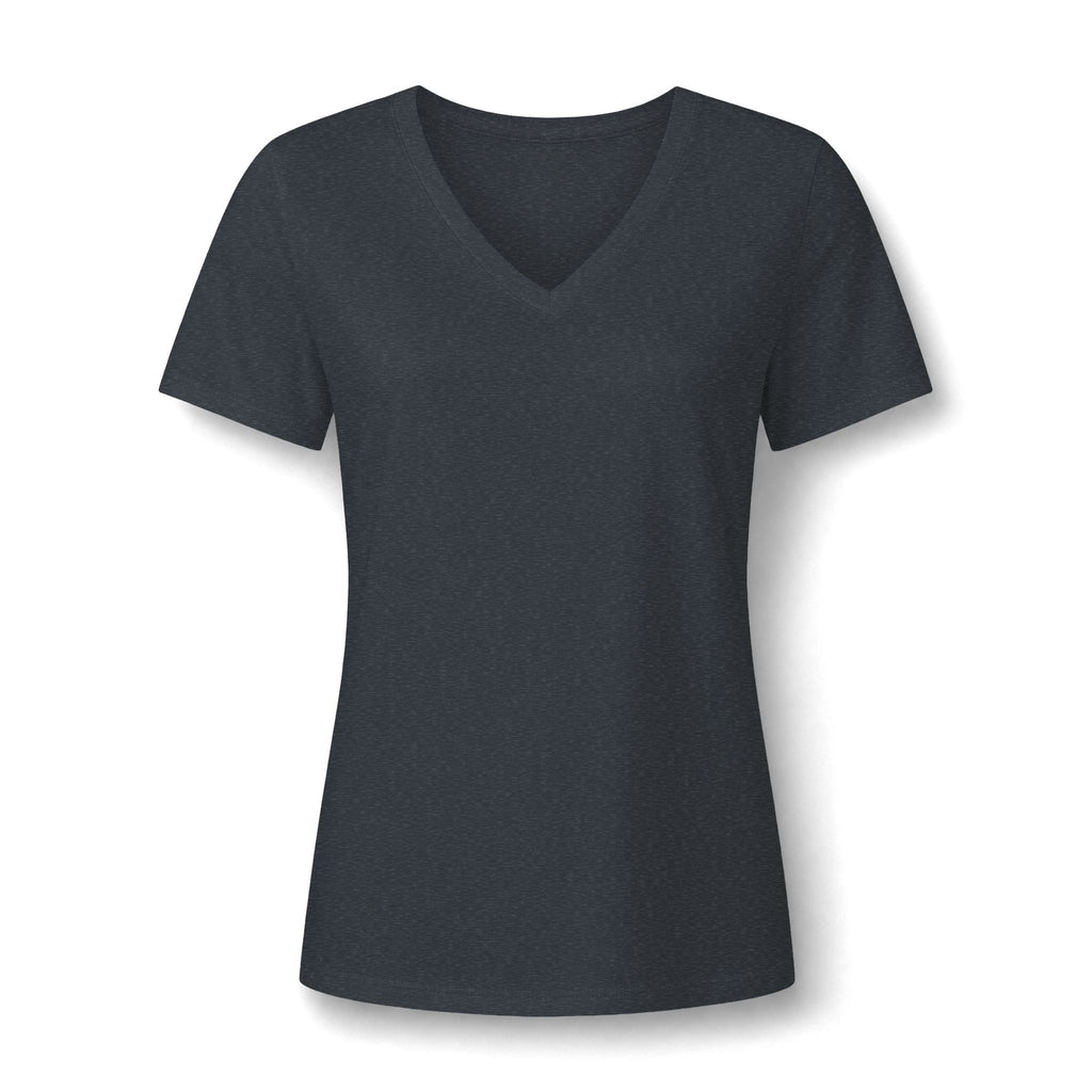 Women's Relaxed Heather CVC V-Neck Tee
