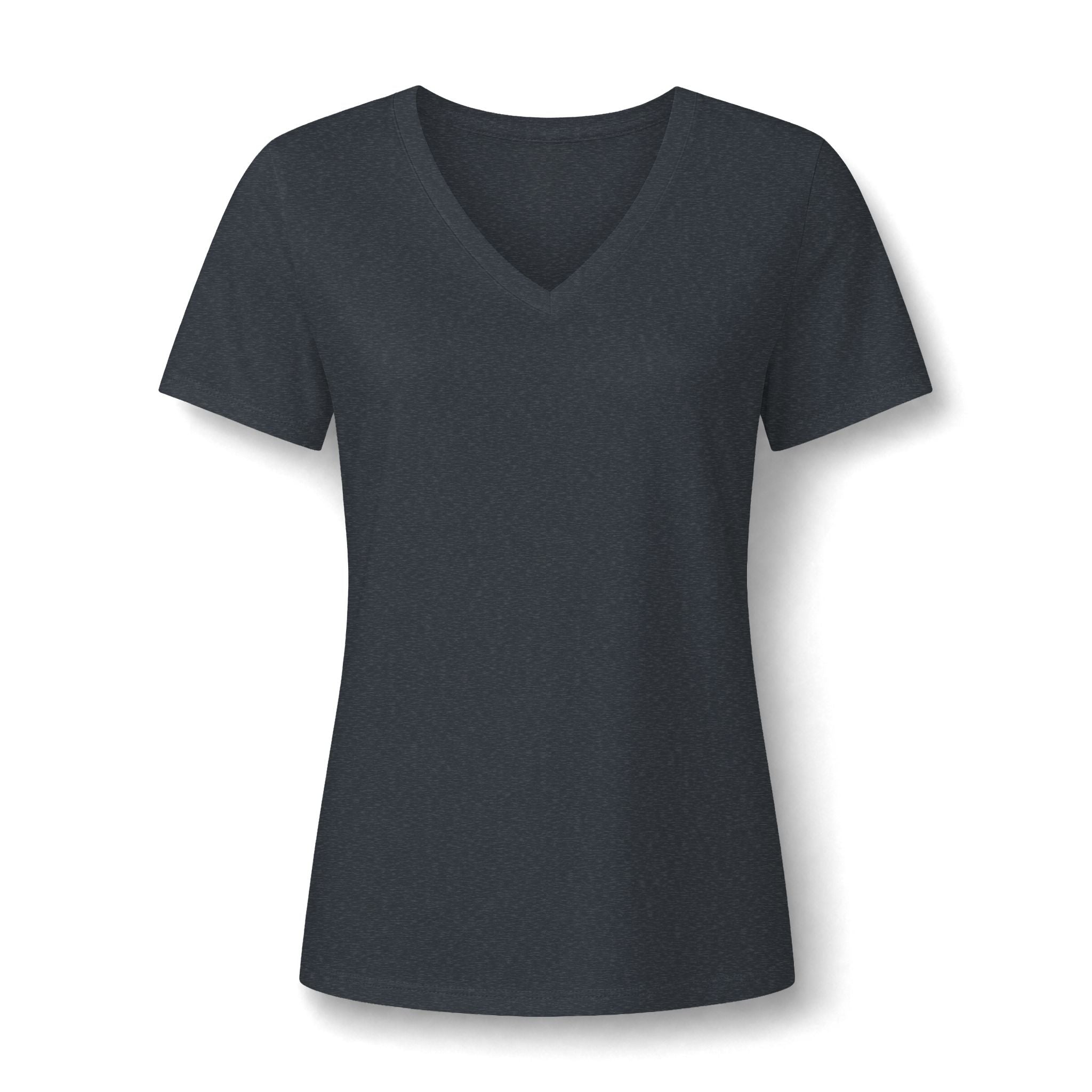 Women's Relaxed Heather CVC V-Neck Tee