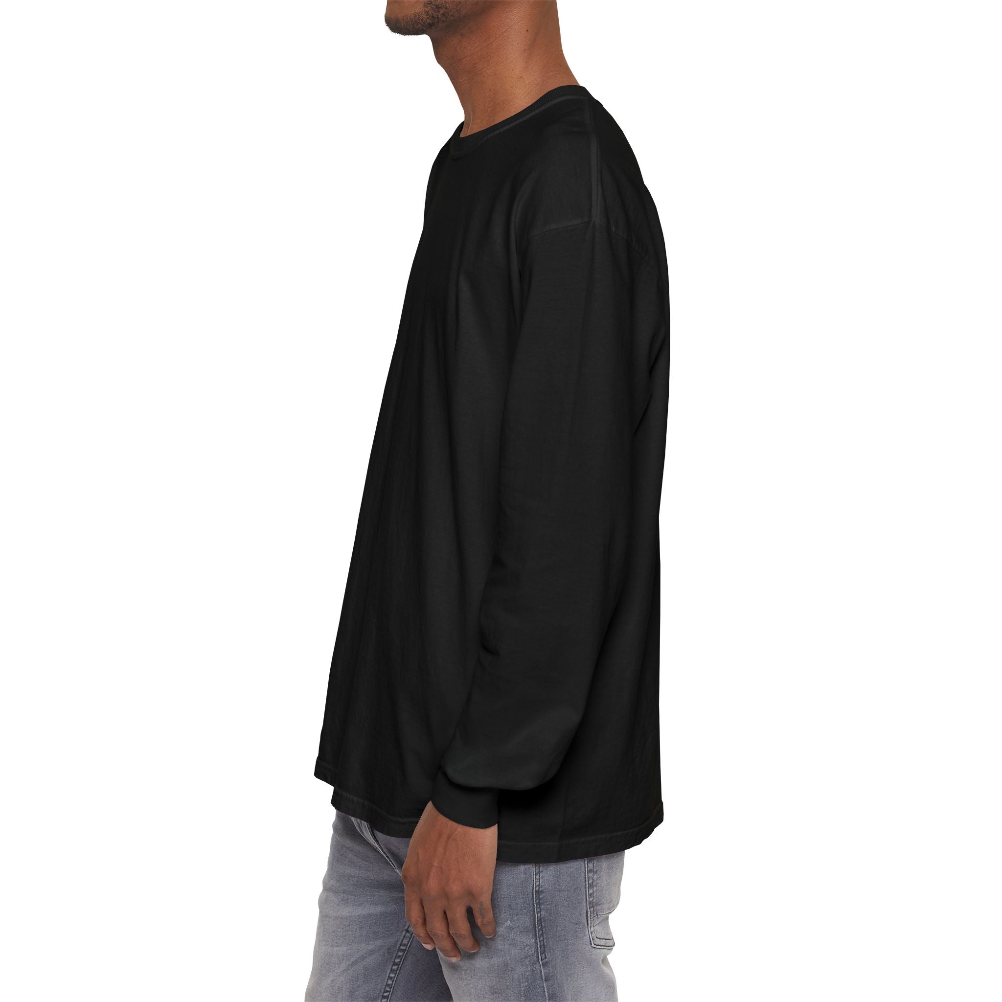 Long Sleeve T-Shirt — Classic White Garment-Dyed Tee