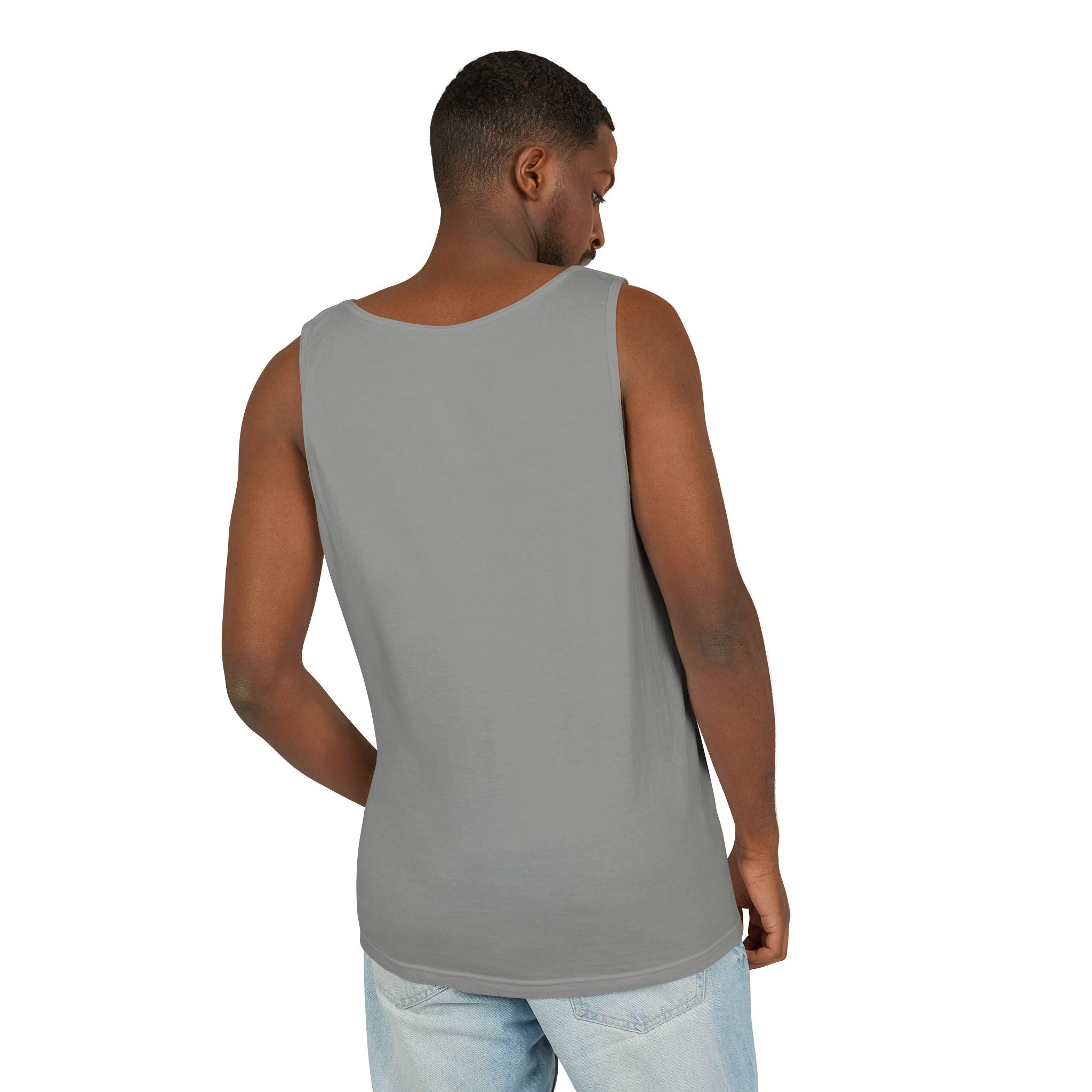 Plain White Tank Top — Lightweight Unisex Garment-Dyed Sleeveless Tee