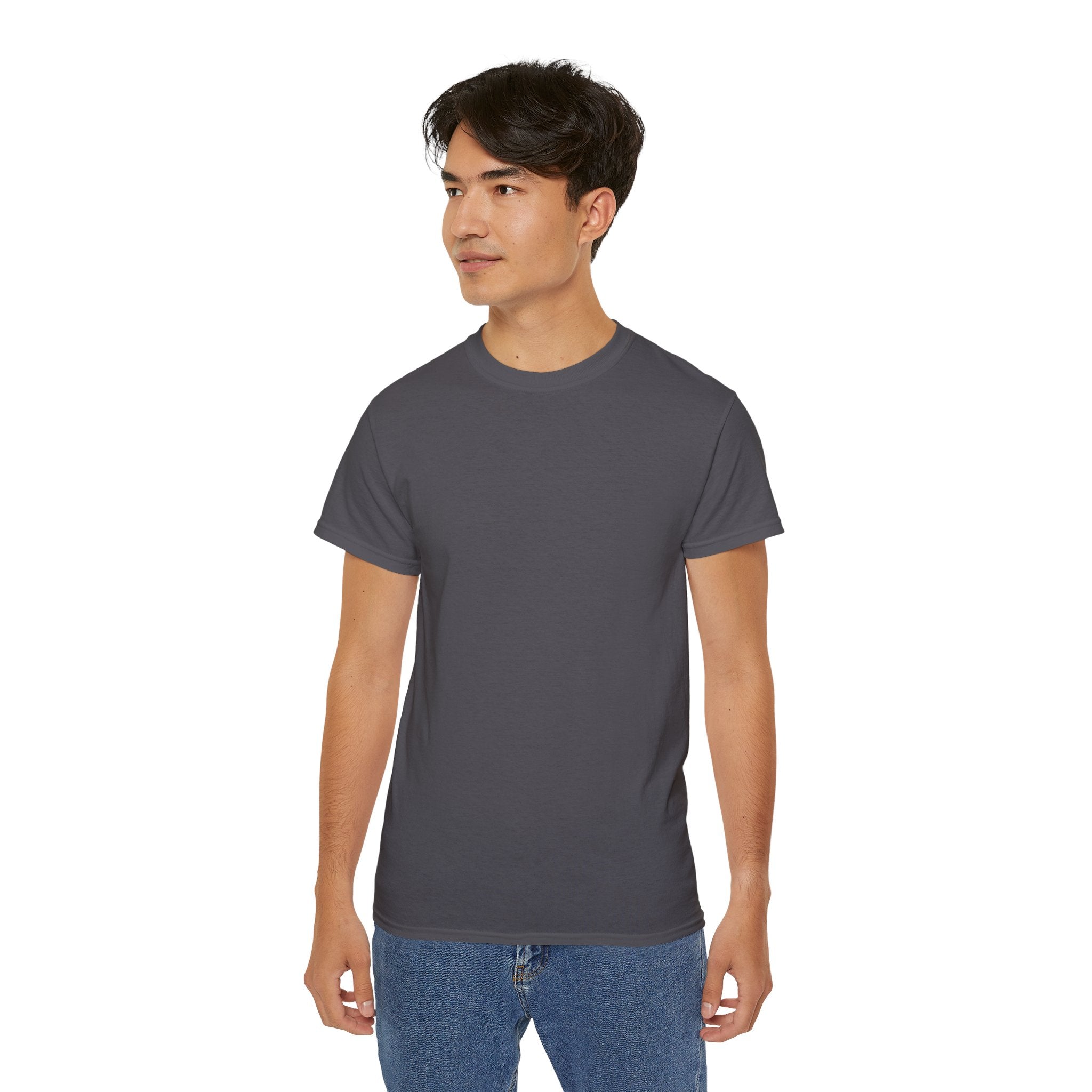Classic White Cotton Tee - Plain Crewneck Shirt