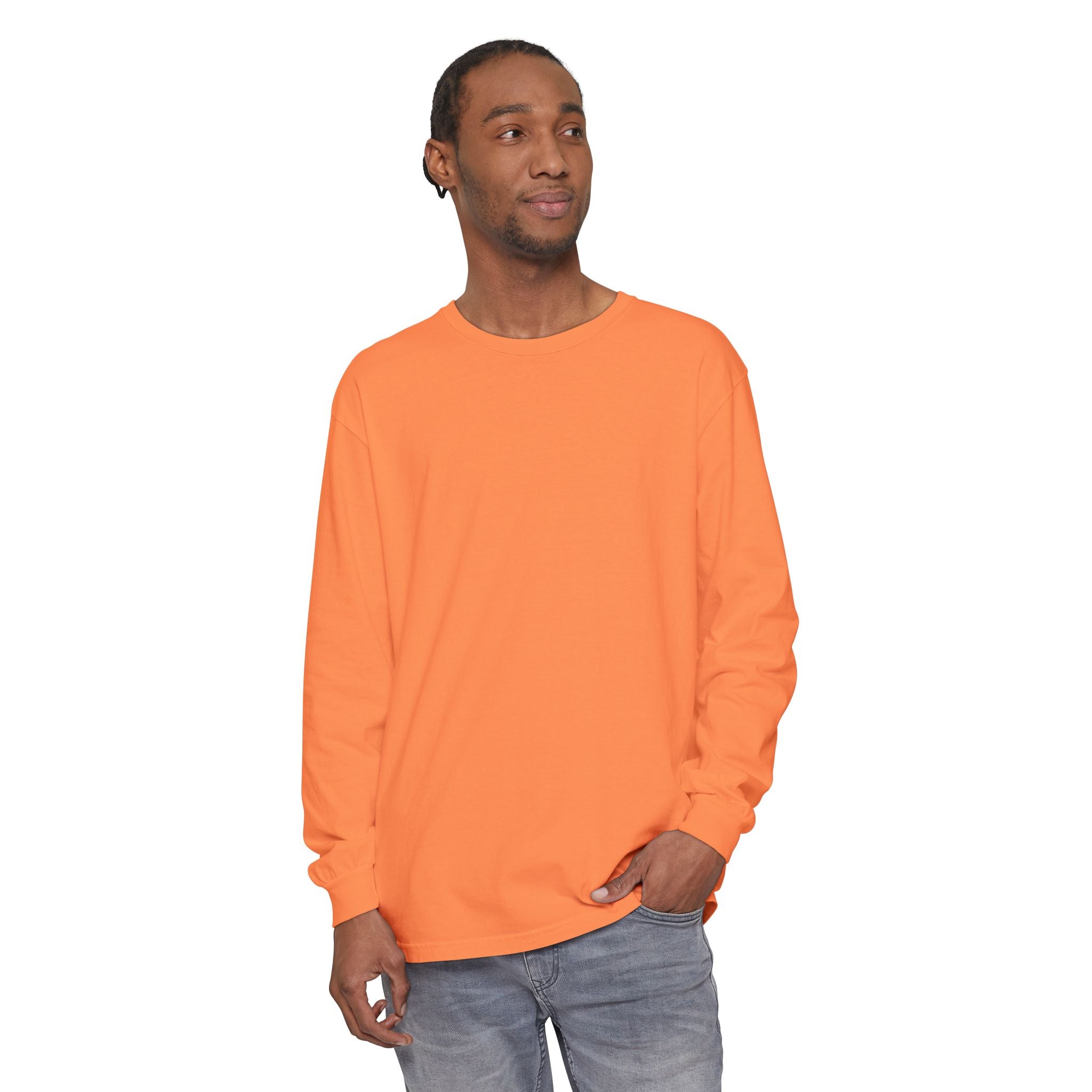 Long Sleeve T-Shirt — Classic White Garment-Dyed Tee