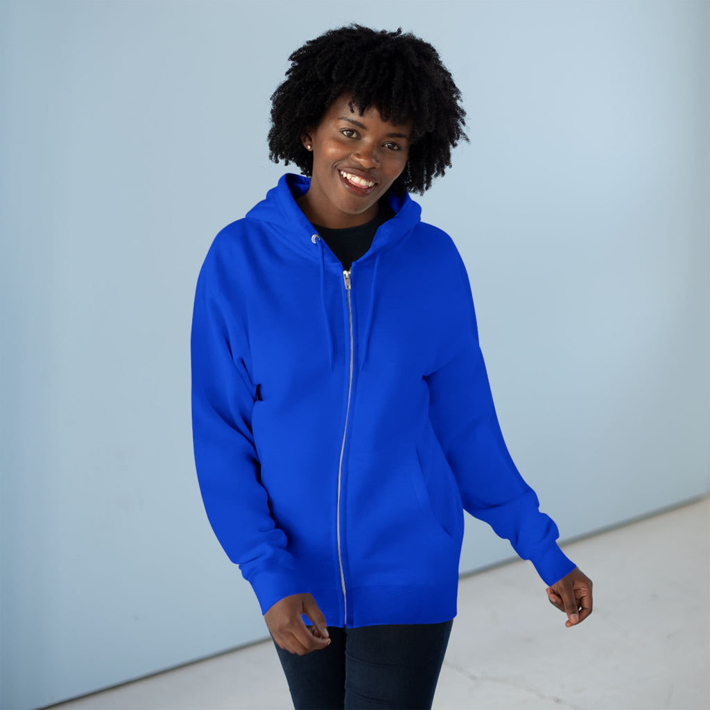 Classic White Zip Hoodie - Plain Full-Zip Hooded Sweatshirt