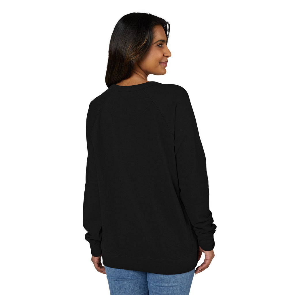 Heather Charcoal Raglan Crewneck Sweatshirt — Lightweight French Terry Pullover