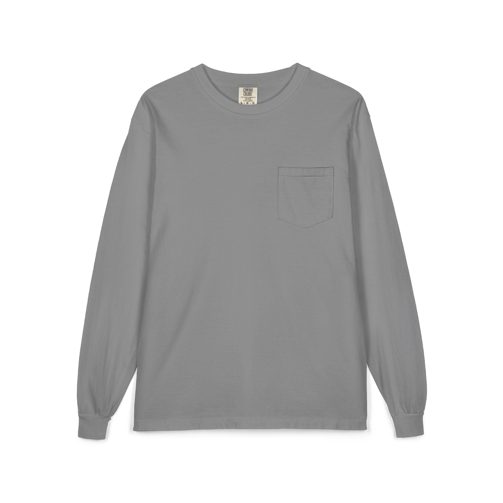 Long Sleeve Pocket Tee — Classic White Cotton Shirt