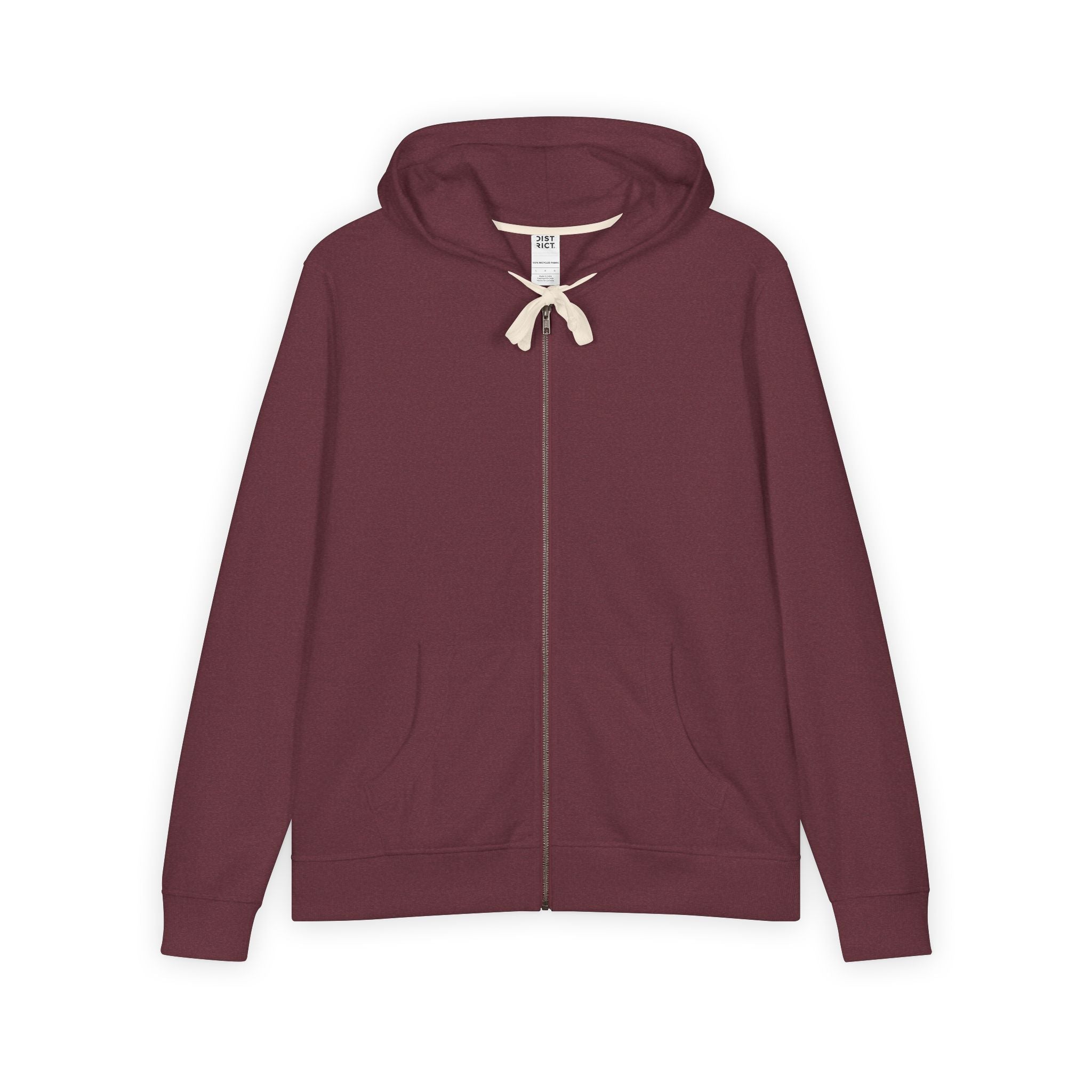 Men's Full-Zip Hoodie — Classic White Re-Fleece Zip-Up