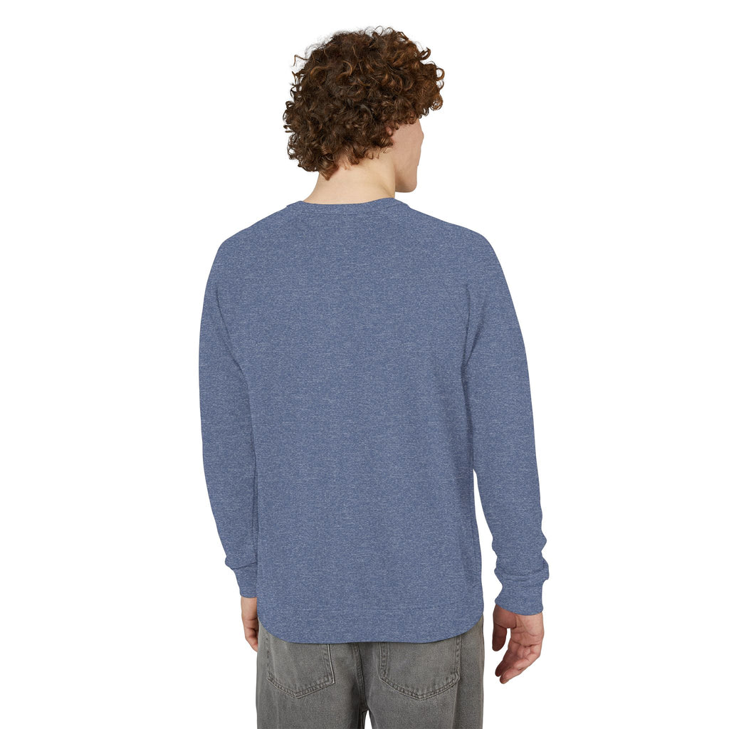 Heather Charcoal Raglan Crewneck Sweatshirt — Lightweight French Terry Pullover