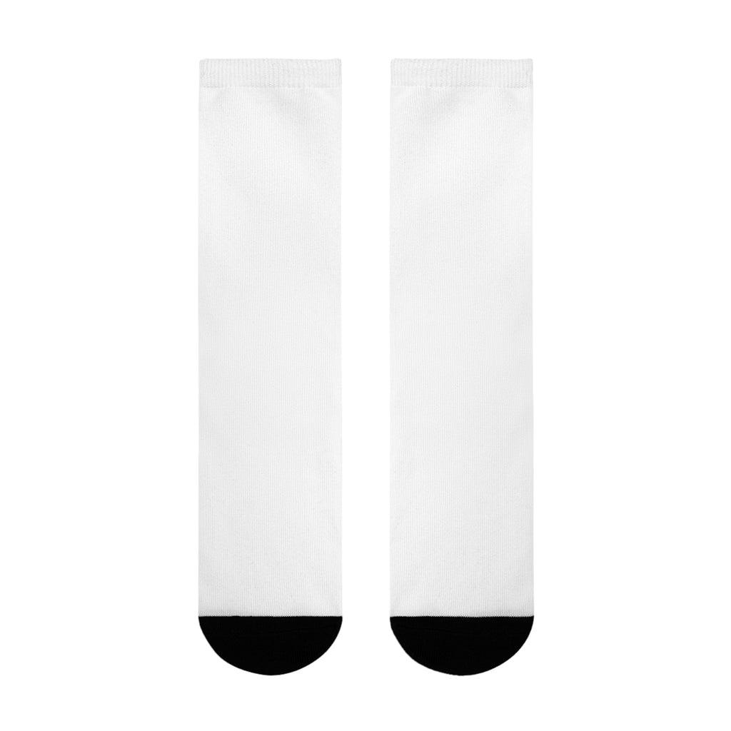 Custom Sublimation Crew Socks — Blank White (EU)