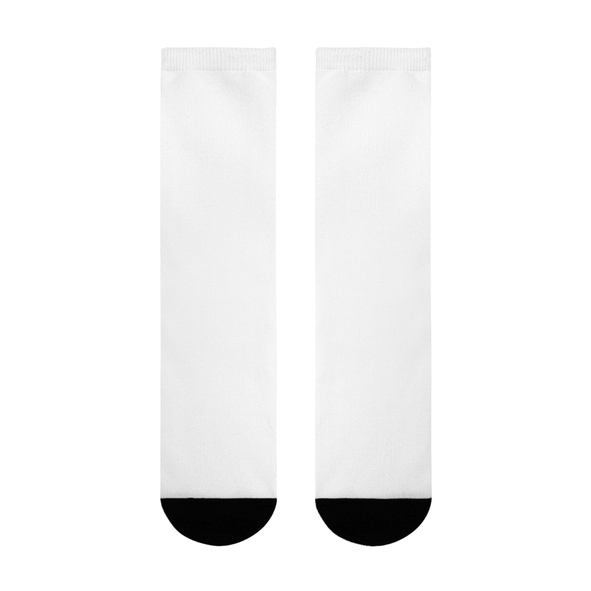 Custom Sublimation Crew Socks — Blank White (EU)