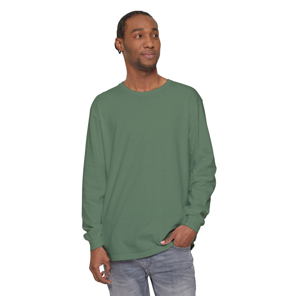 Long Sleeve T-Shirt — Classic White Garment-Dyed Tee