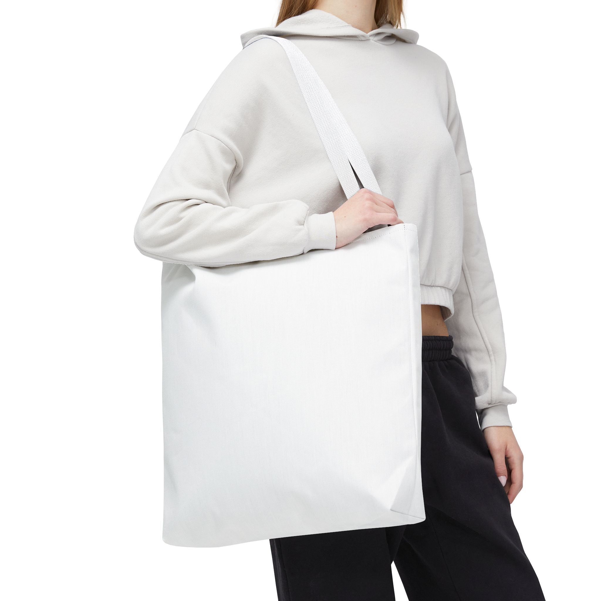 Custom All-Over Print Tote Bag — Blank White Canvas Shoulder Tote