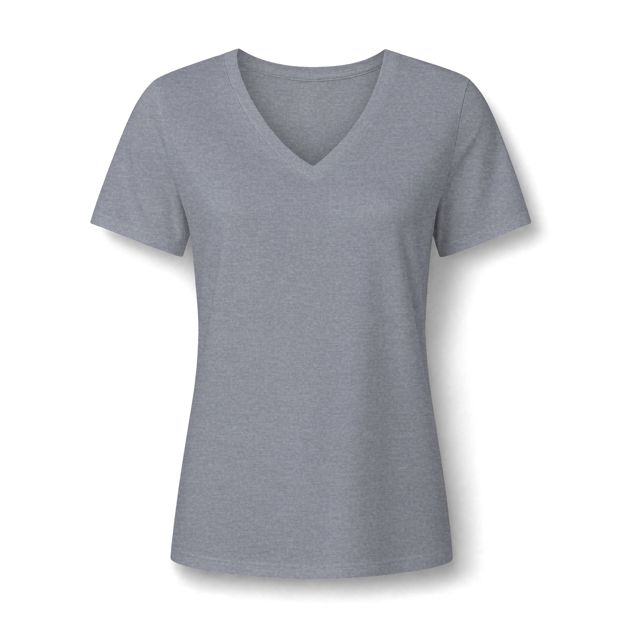 Women's Relaxed Heather CVC V-Neck Tee