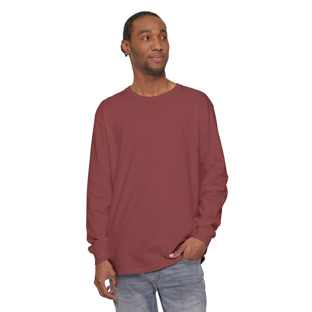 Long Sleeve T-Shirt — Classic White Garment-Dyed Tee