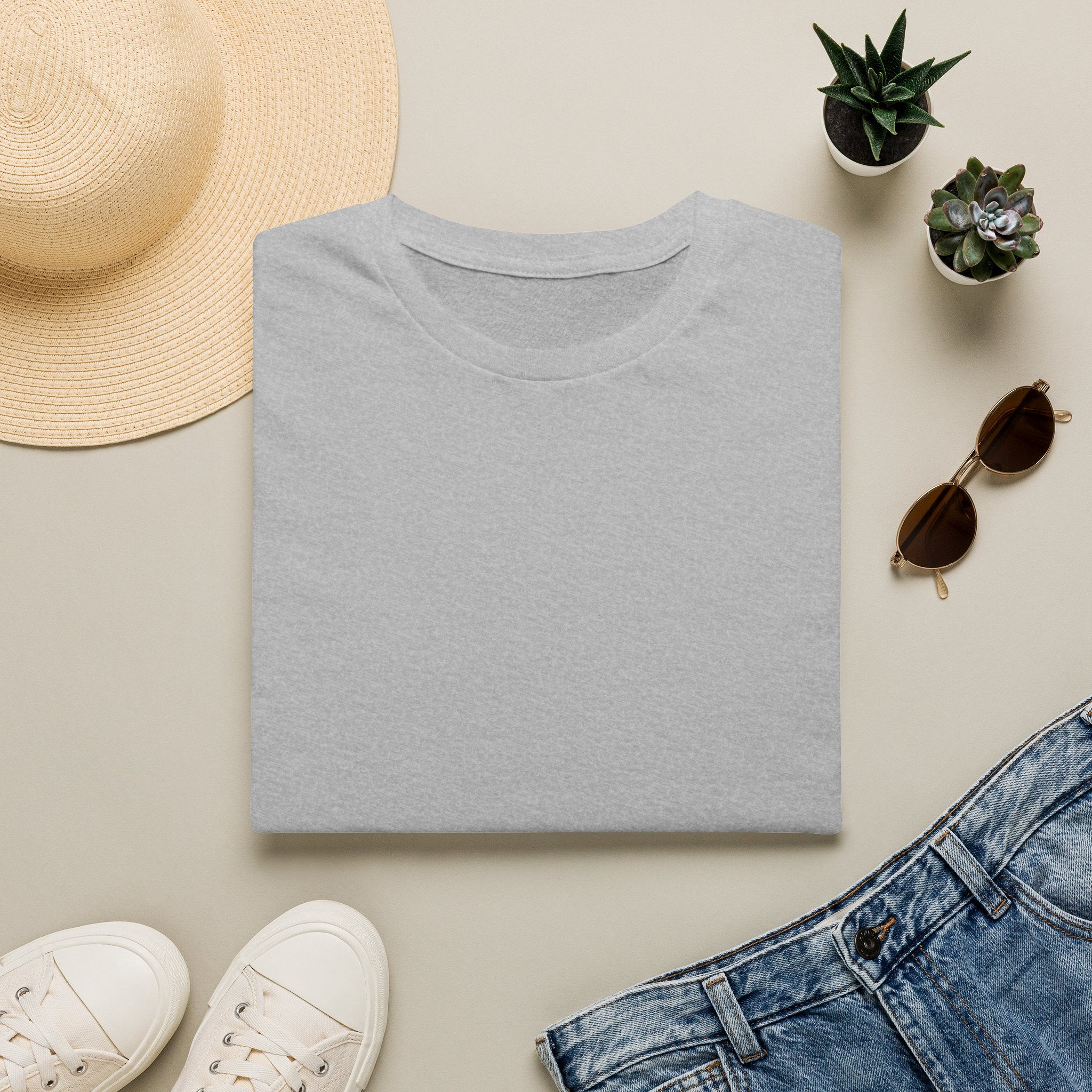 Blank White T-Shirt Mockup — Unisex Tee Product Mockup Images