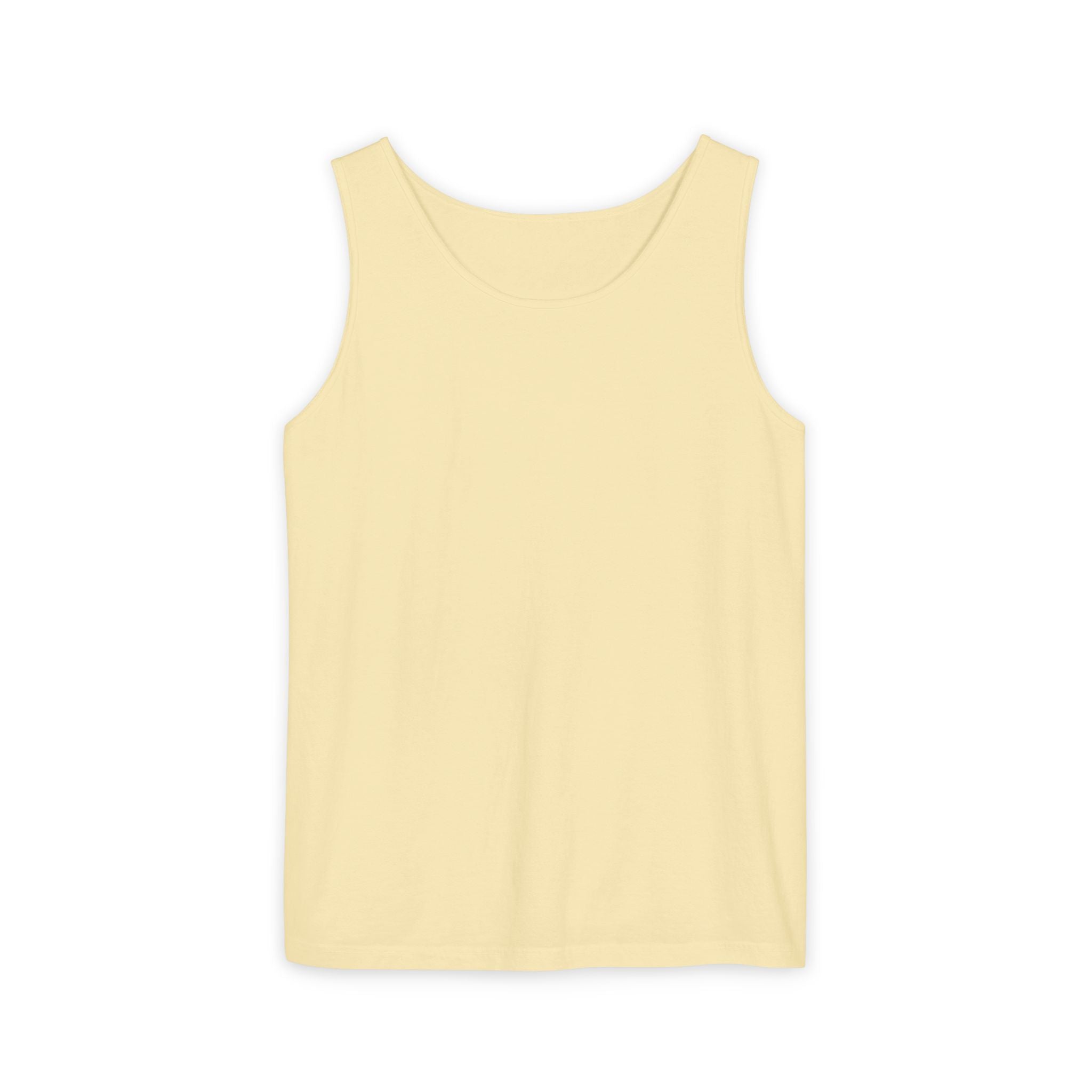 Plain White Tank Top — Lightweight Unisex Garment-Dyed Sleeveless Tee