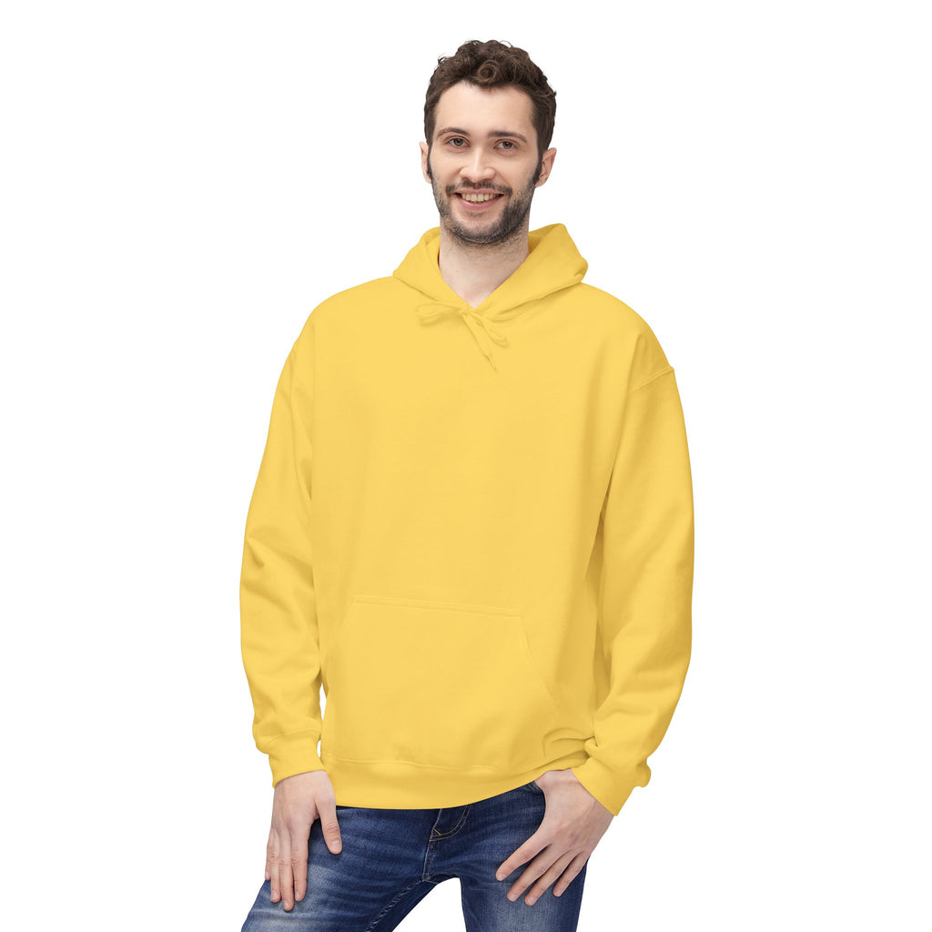 Classic White Fleece Hoodie – Soft Midweight Pullover