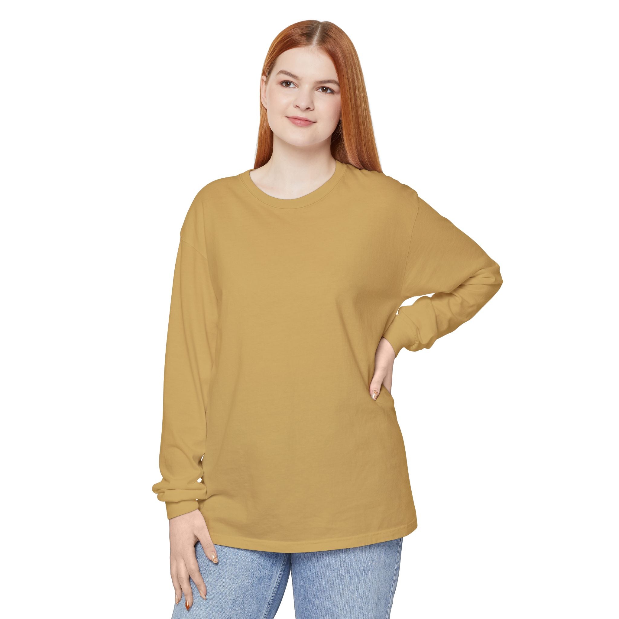 Long Sleeve T-Shirt — Classic White Garment-Dyed Tee