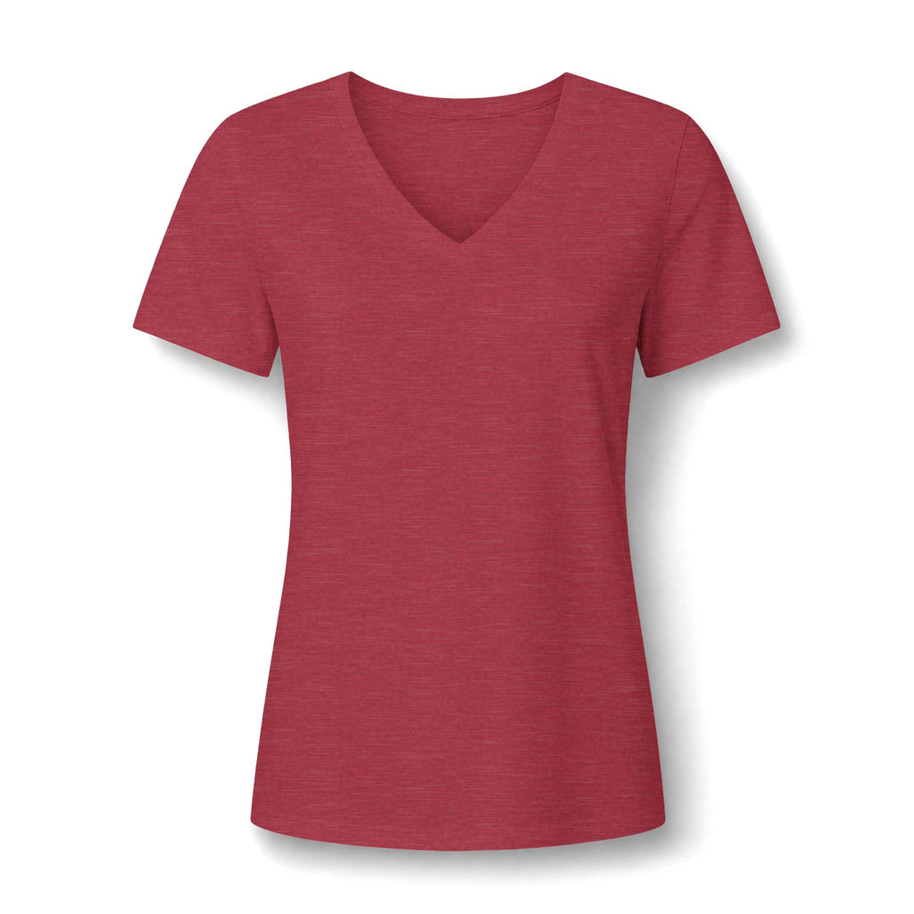 Women's Relaxed Heather CVC V-Neck Tee