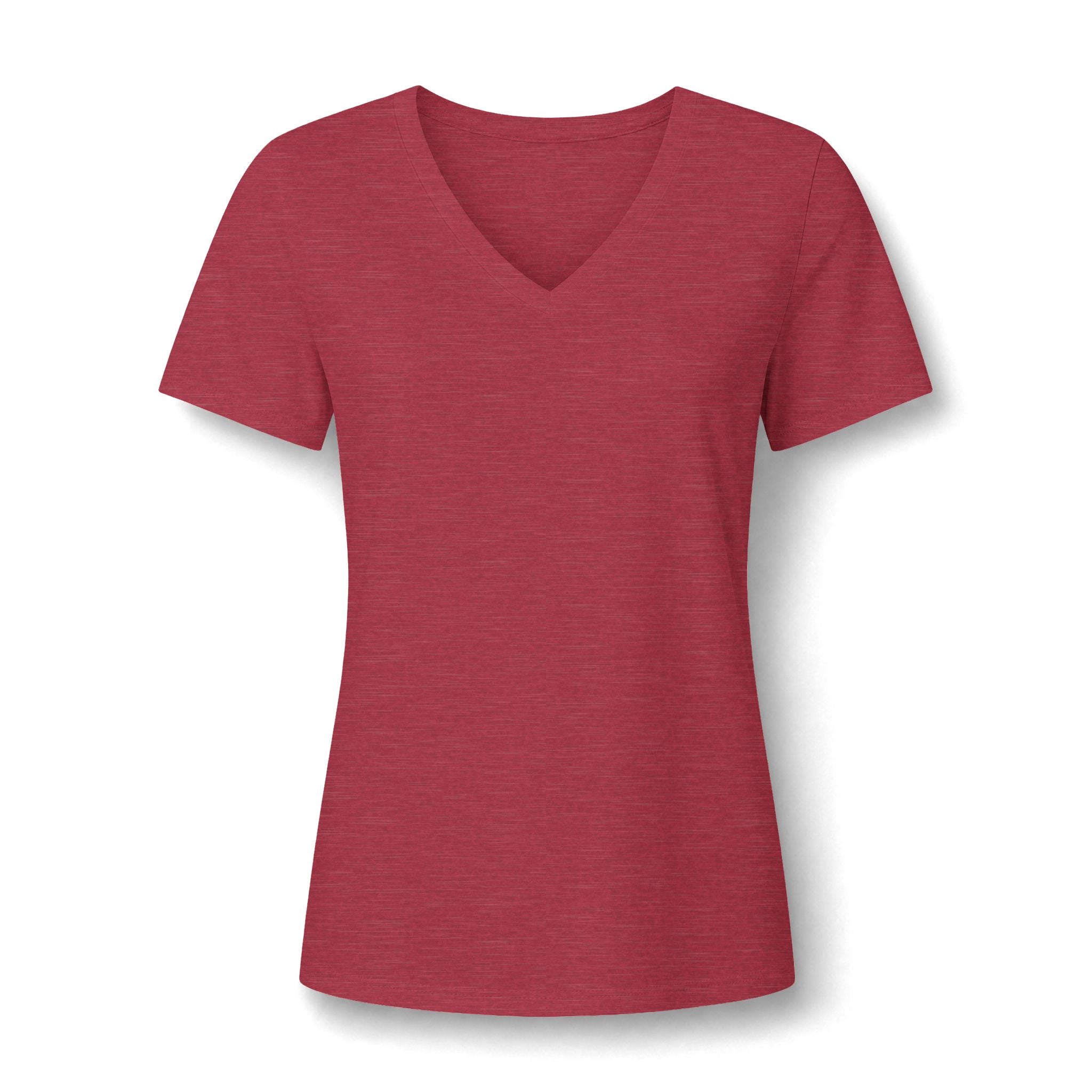 Women's Relaxed Heather CVC V-Neck Tee