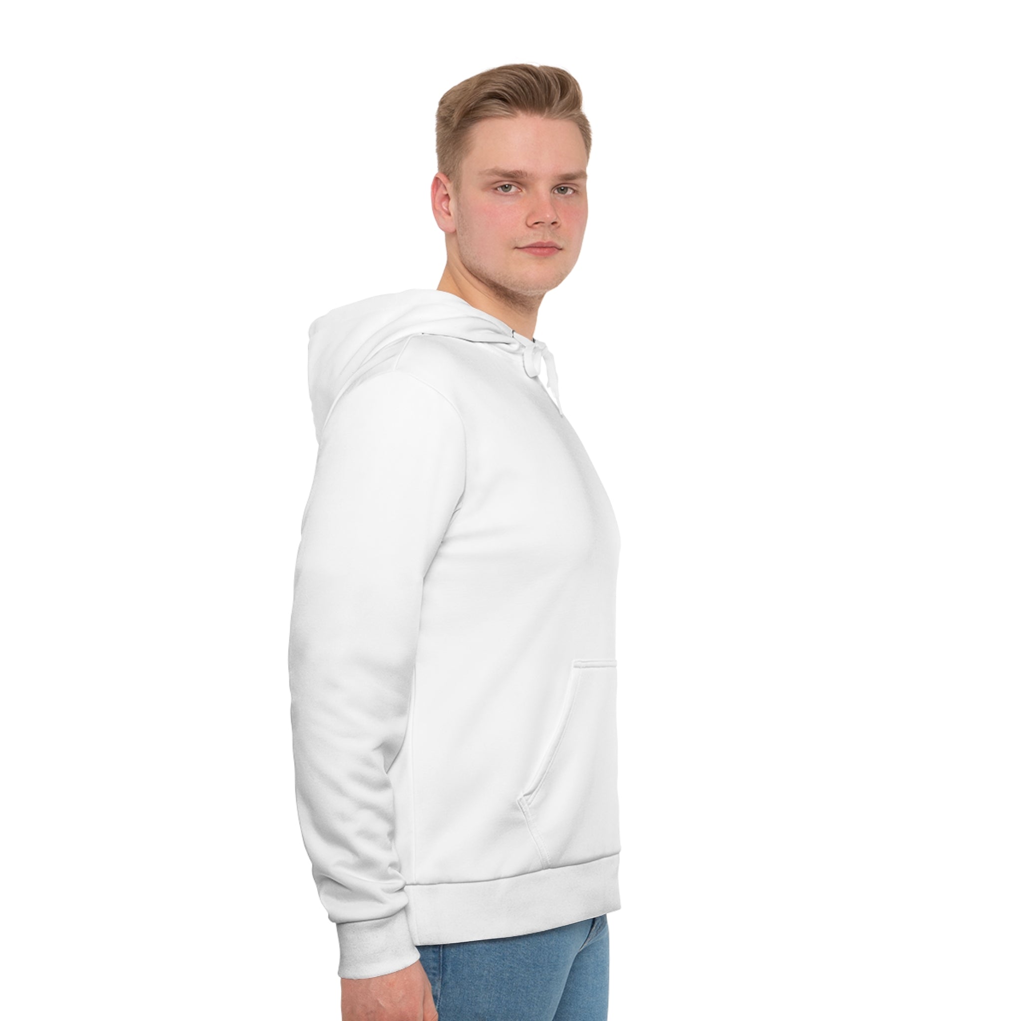 Men's Hoodie - Classic White Pullover Hooded Sweatshirt