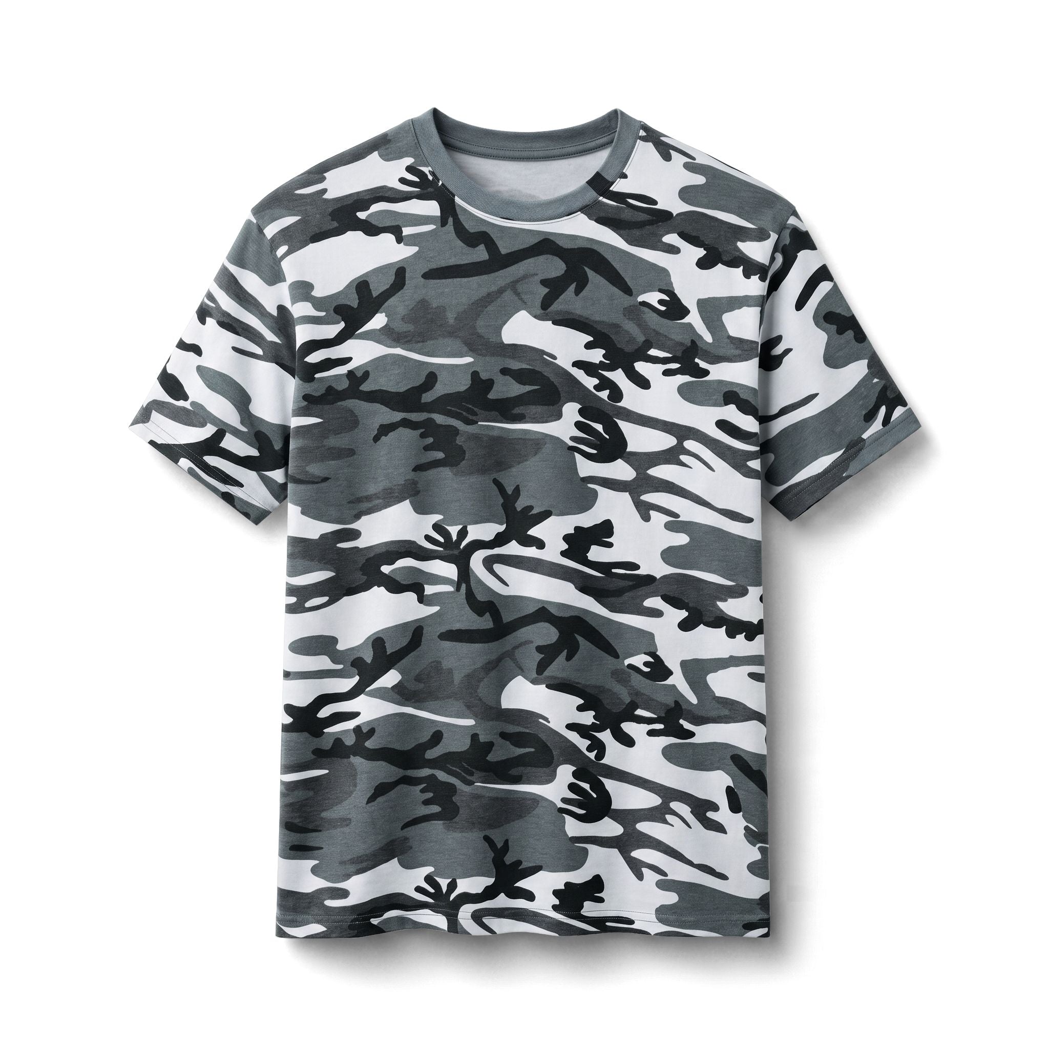Camo Cotton Tee — Classic Green Woodland Camouflage Short-Sleeve Shirt
