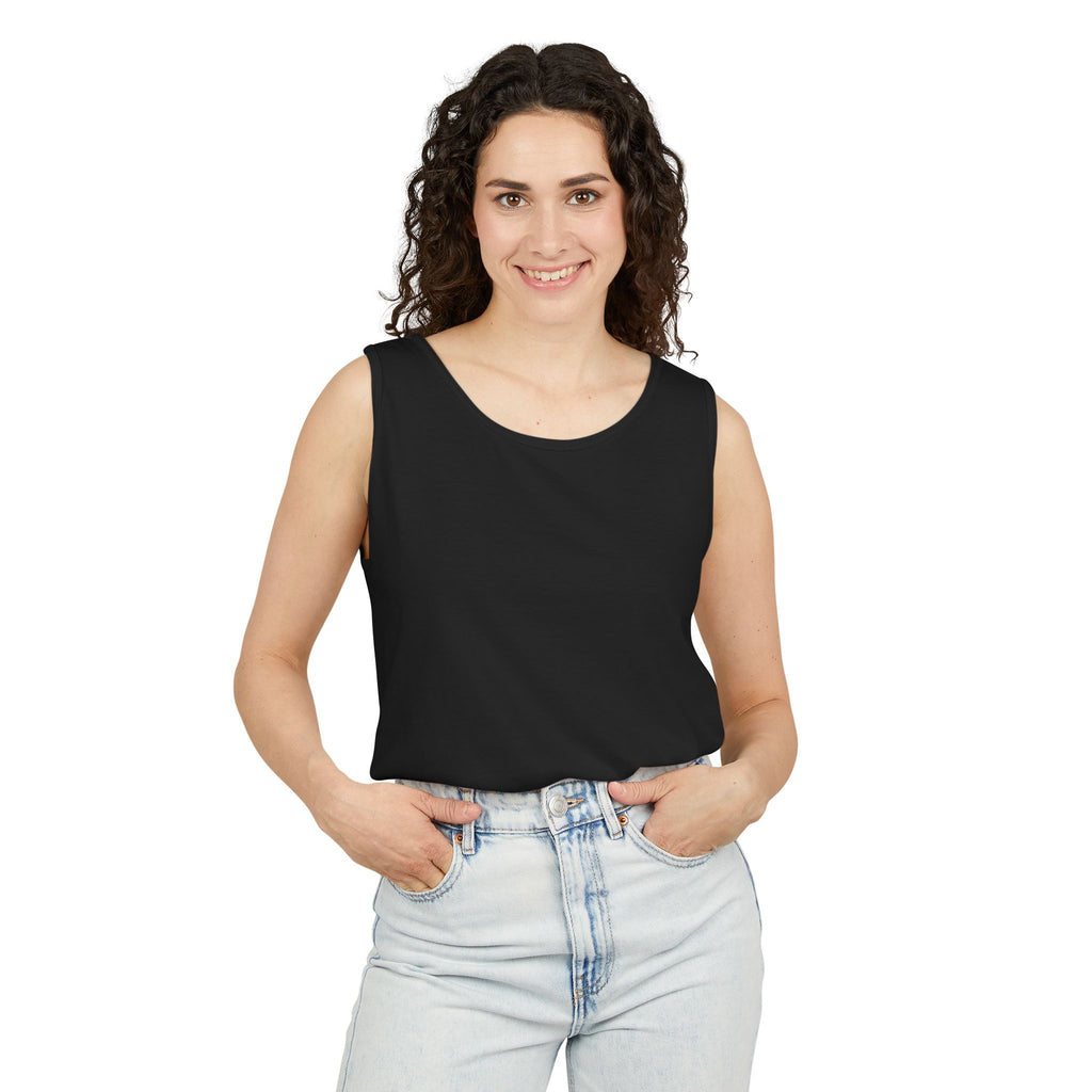 Plain White Tank Top — Lightweight Unisex Garment-Dyed Sleeveless Tee