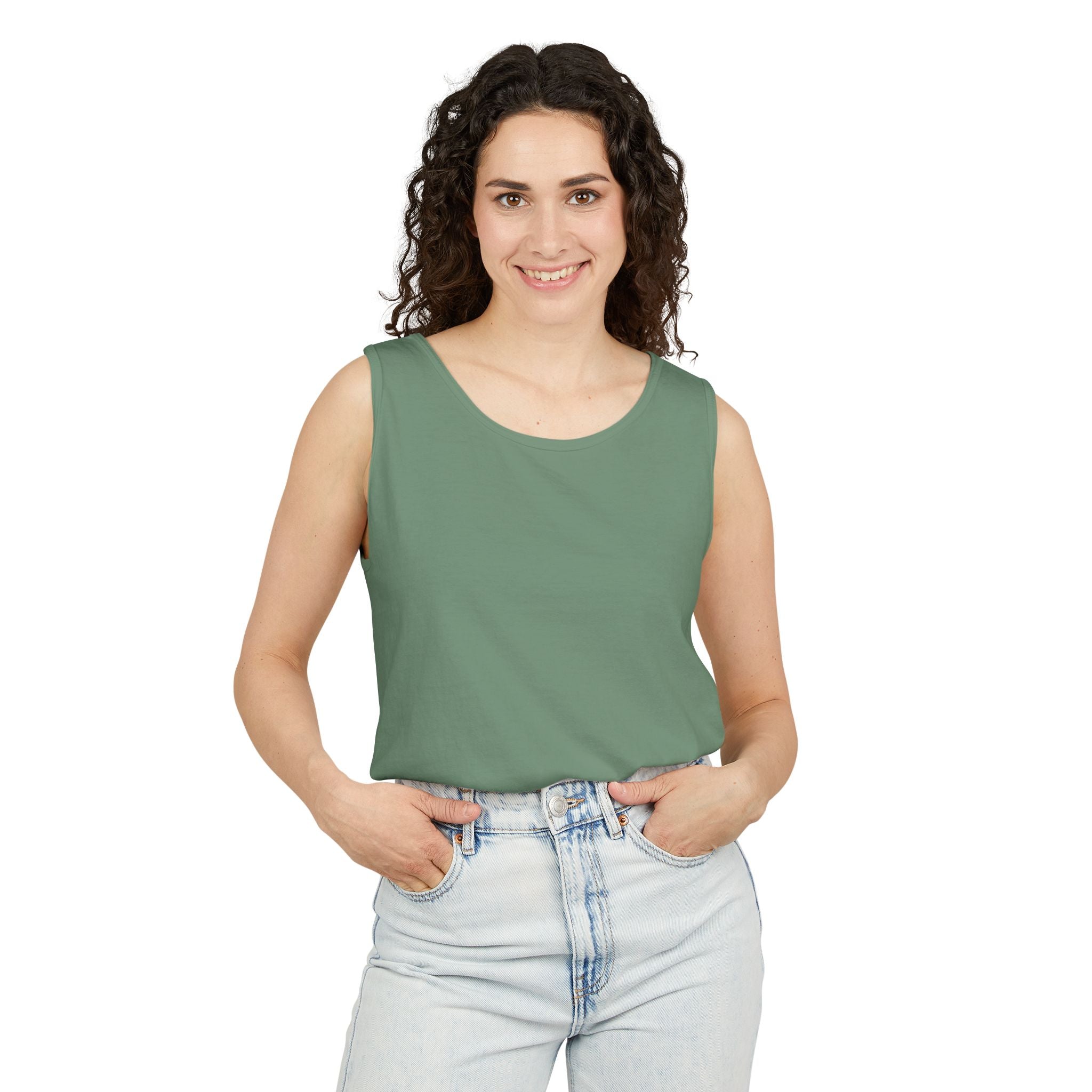 Classic White Tank Top — Everyday Garment-Dyed Casual Tank