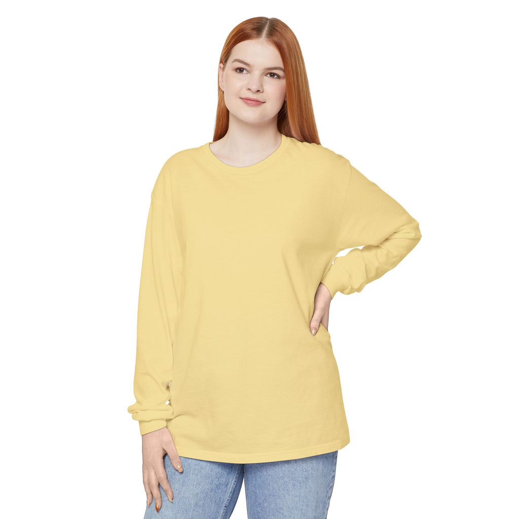 Long Sleeve T-Shirt — Classic White Garment-Dyed Tee