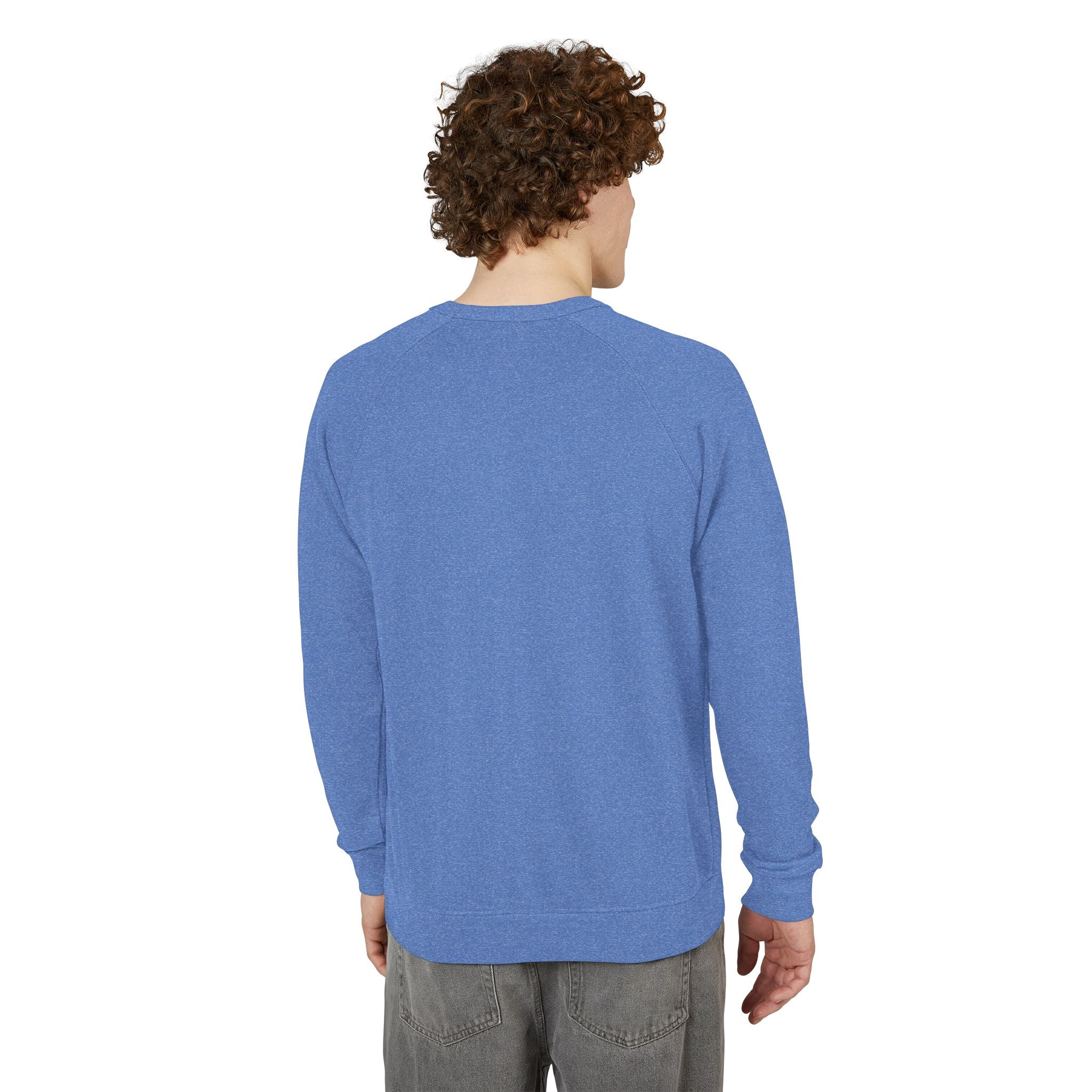 Heather Charcoal Raglan Crewneck Sweatshirt — Lightweight French Terry Pullover