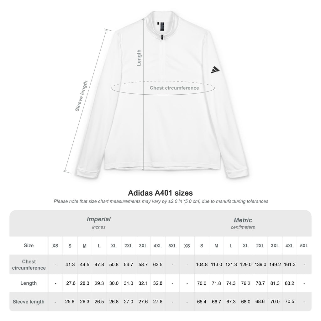 Adidas Quarter-Zip Pullover – Embroidered Performance Top