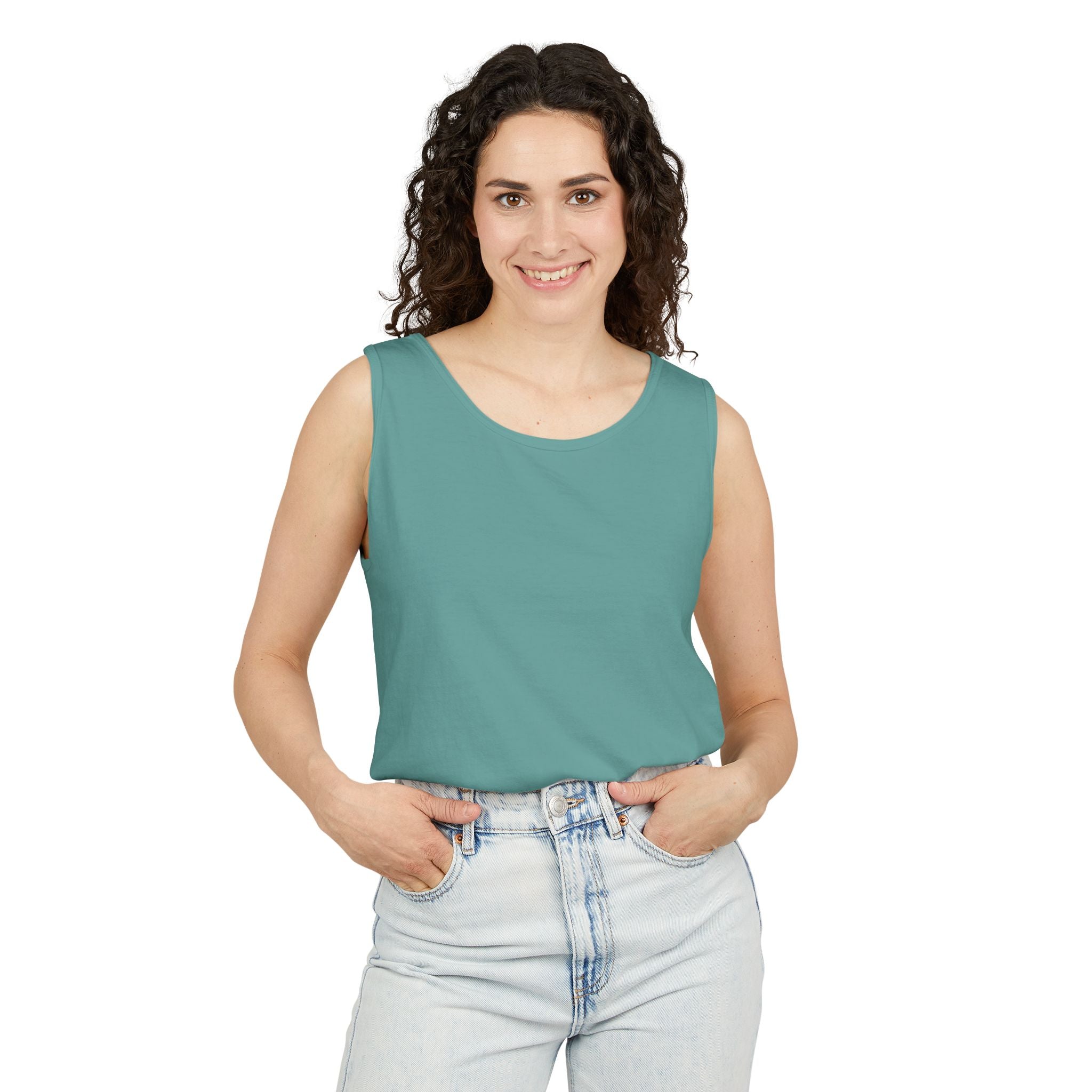 Classic White Tank Top — Everyday Garment-Dyed Casual Tank