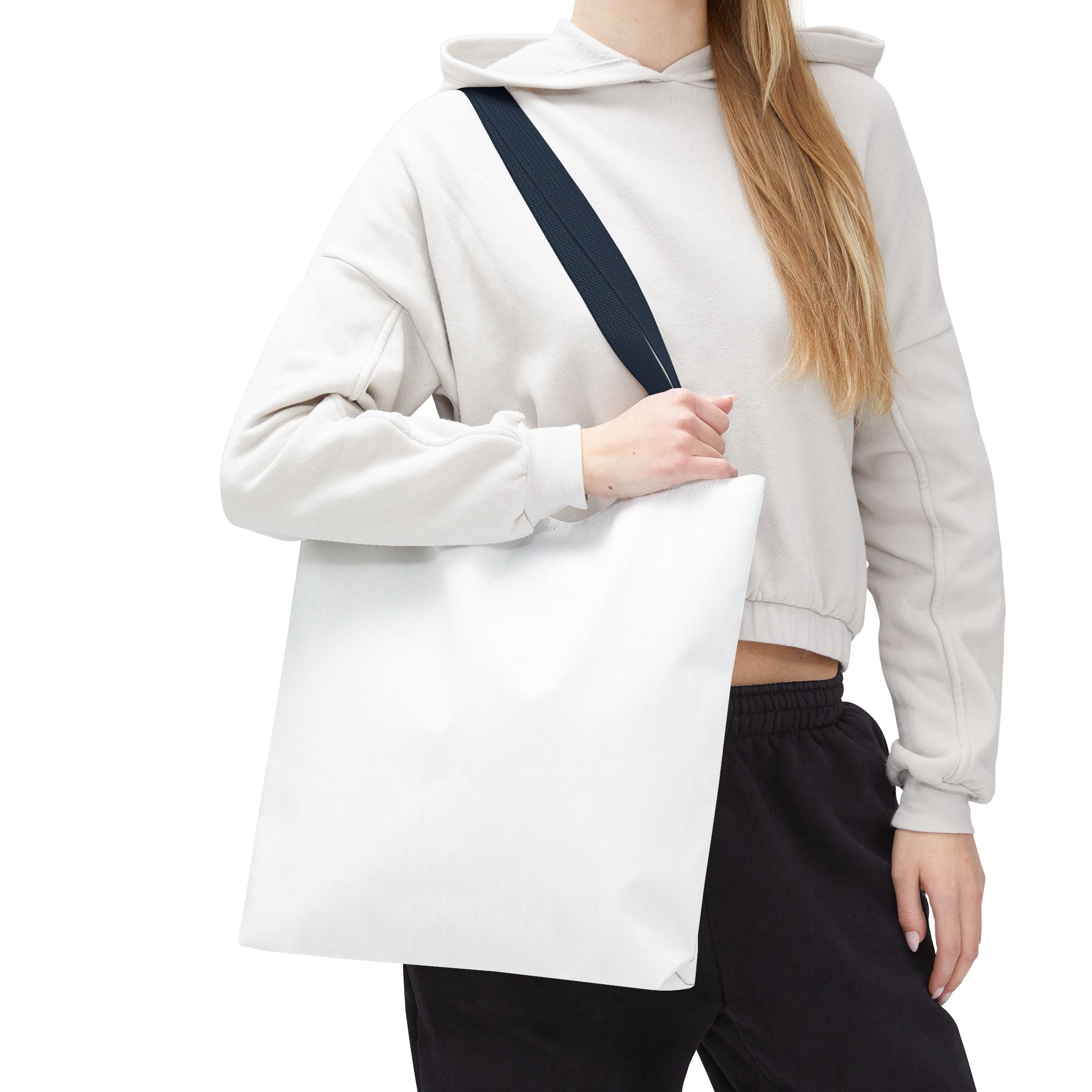 Custom All-Over Print Tote Bag — Blank White Canvas Shoulder Tote
