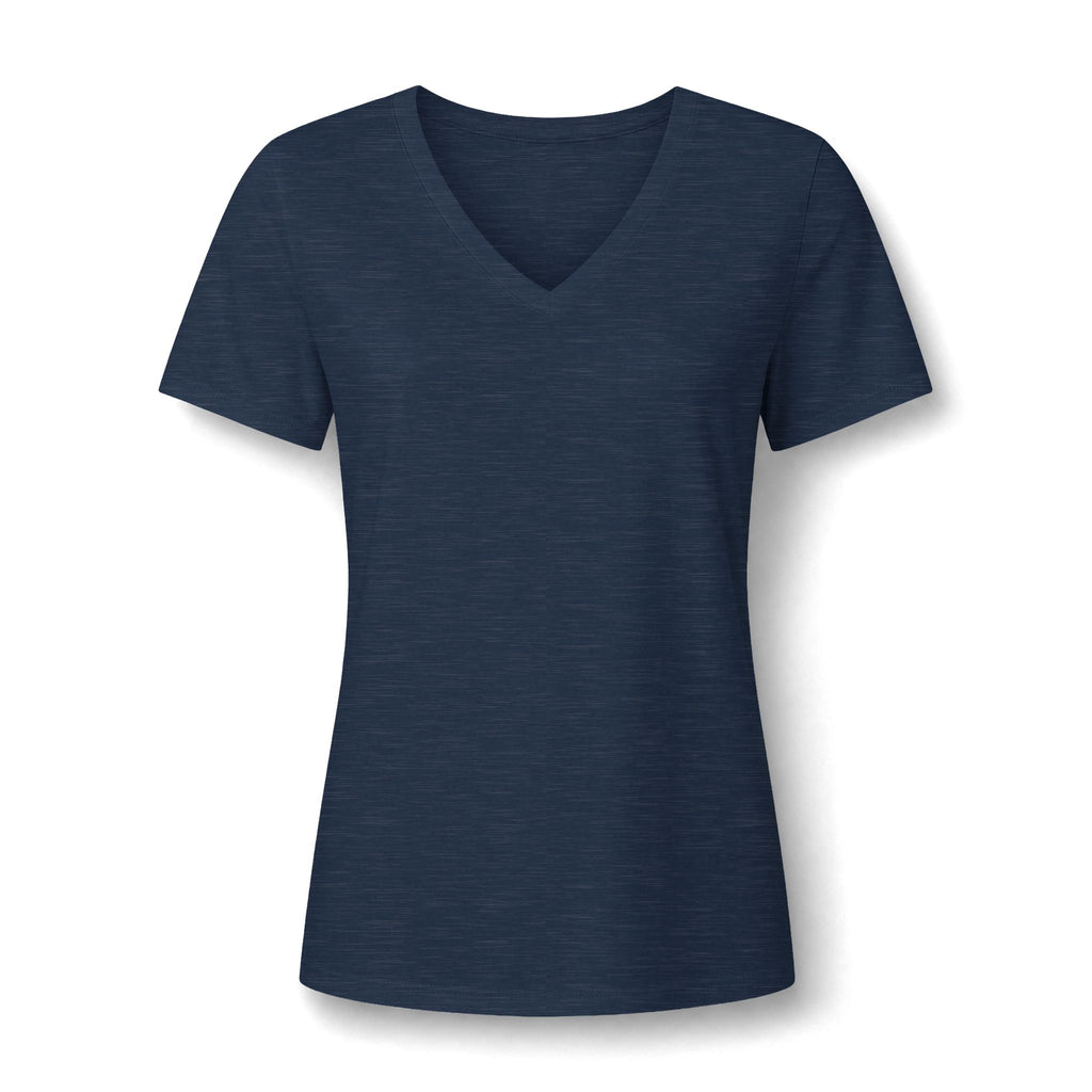 Women's Relaxed Heather CVC V-Neck Tee