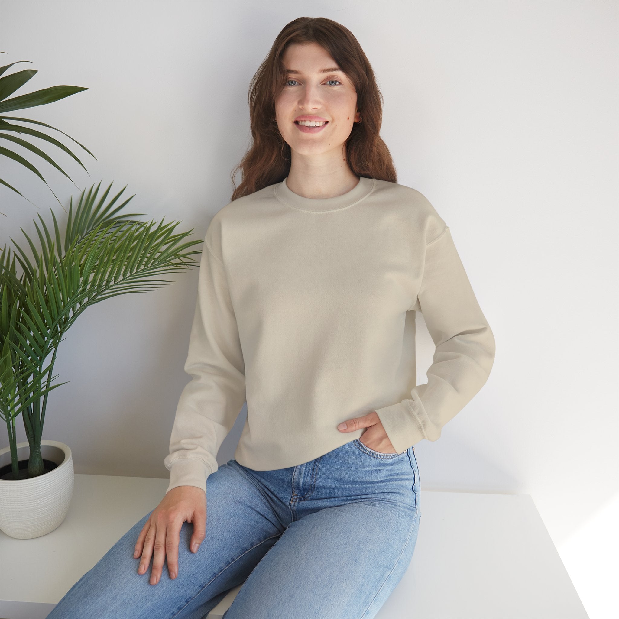 Classic White Crewneck Sweatshirt