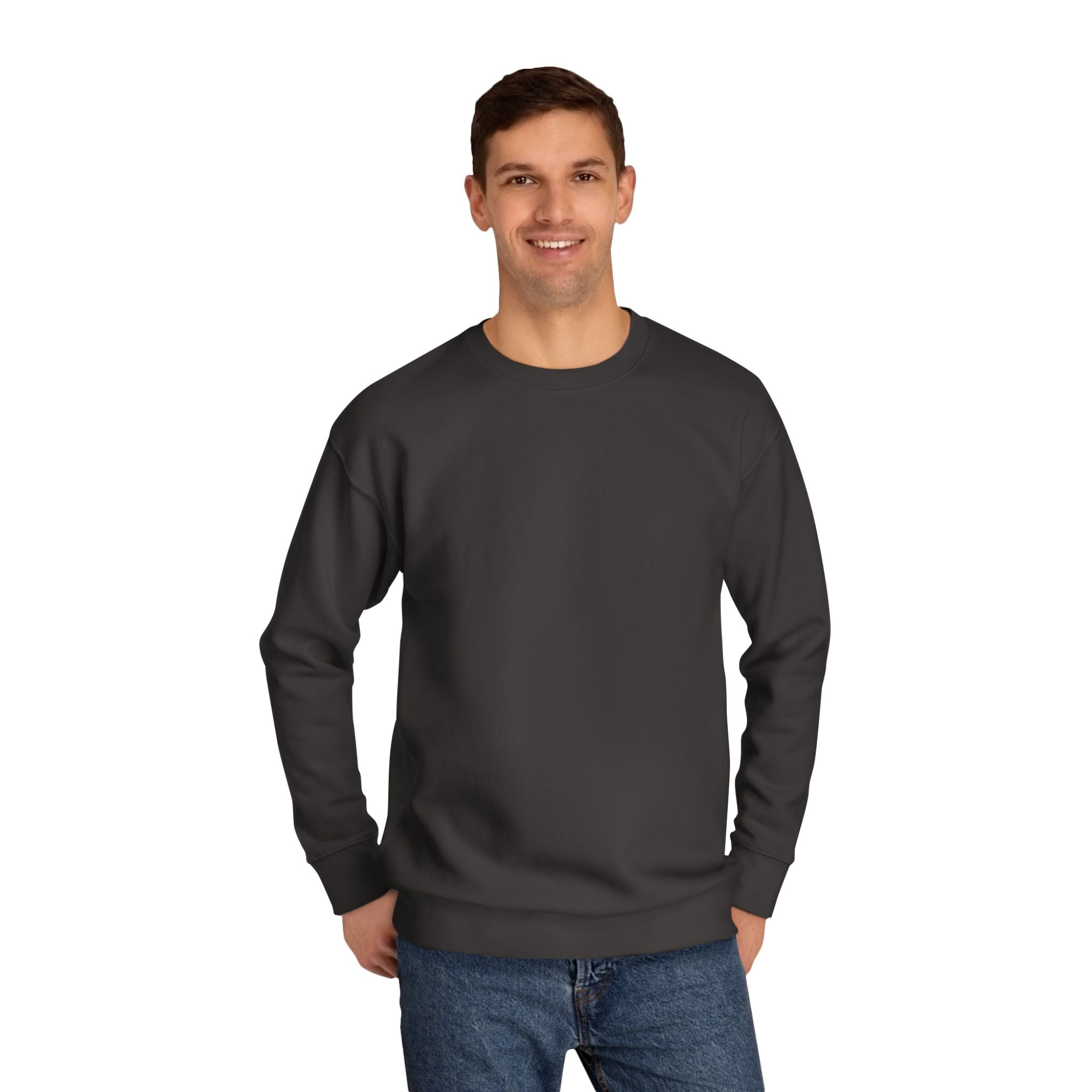 Crewneck Sweatshirt – Classic Coral Crew Sweatshirt, Cozy Everyday Pullover