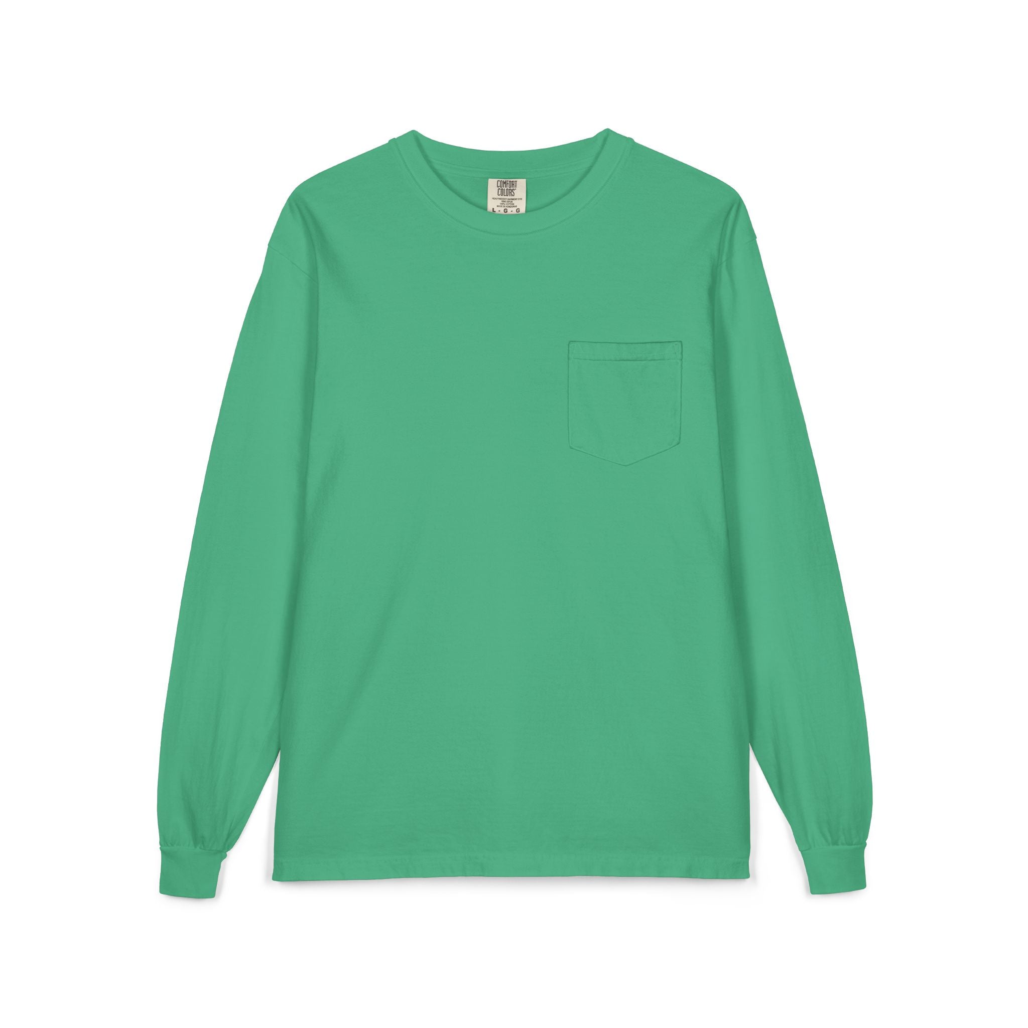 Long Sleeve Pocket Tee — Classic White Cotton Shirt