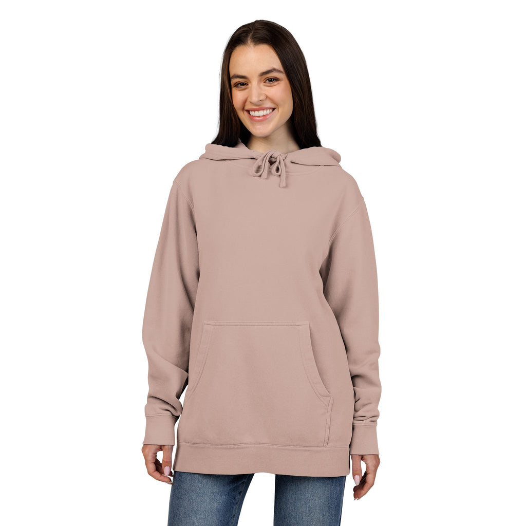 Pigment-Dyed Hoodie — Washed Blush Pullover Hooded Sweatshirt