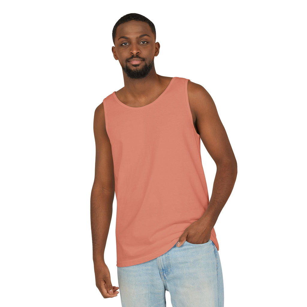 Plain White Tank Top — Lightweight Unisex Garment-Dyed Sleeveless Tee