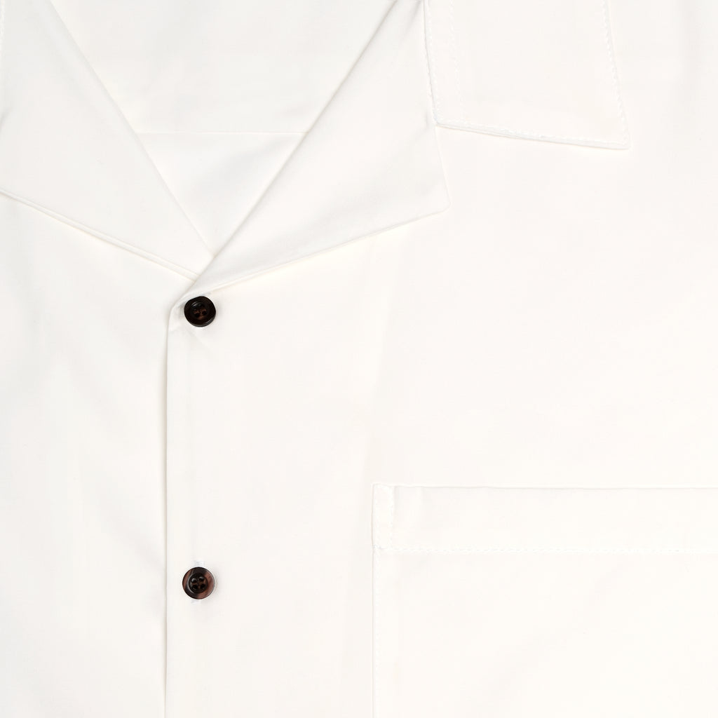 Men's White Hawaiian Shirt — Classic Camp-Collar AOP Button-Up