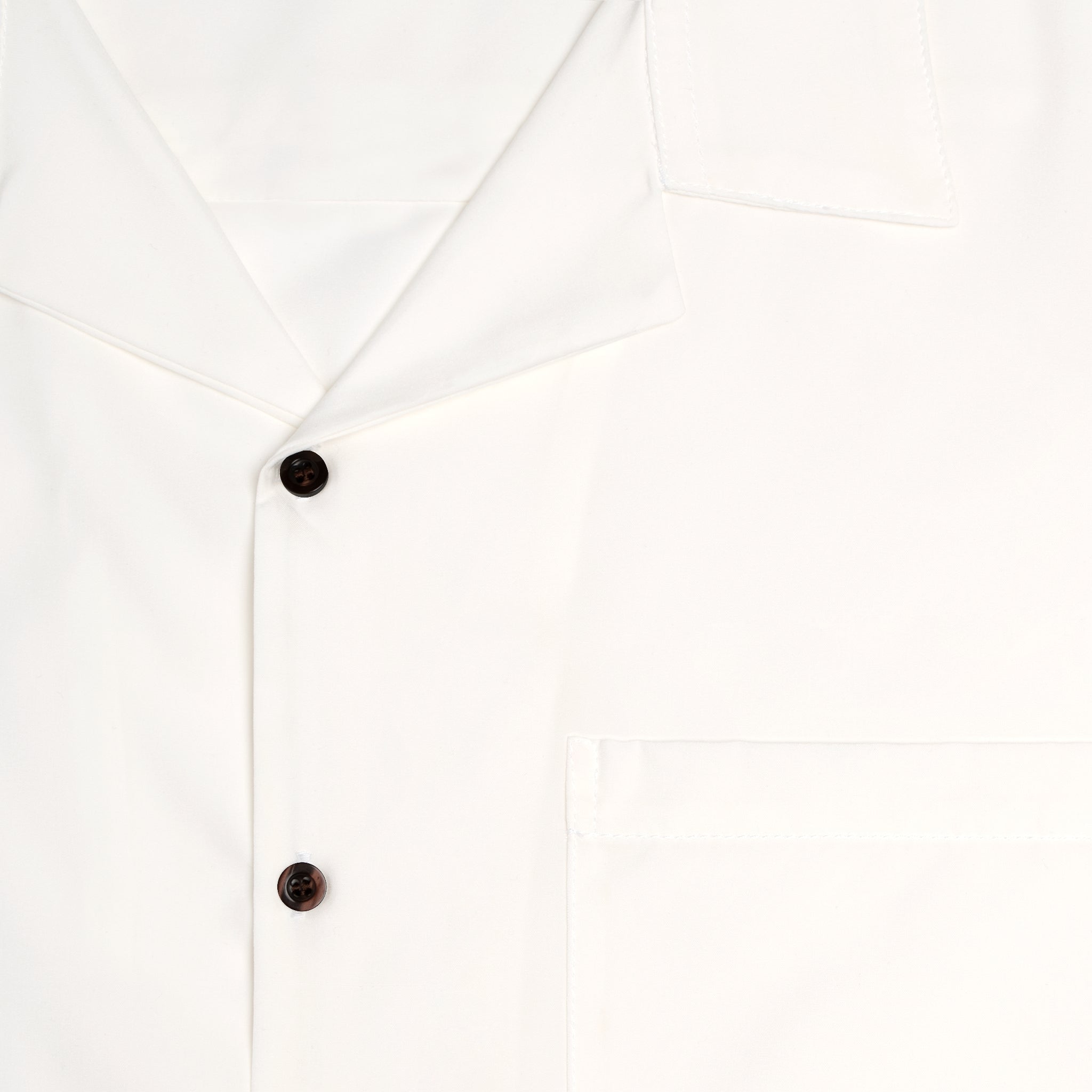 Men's White Hawaiian Shirt — Classic Camp-Collar AOP Button-Up