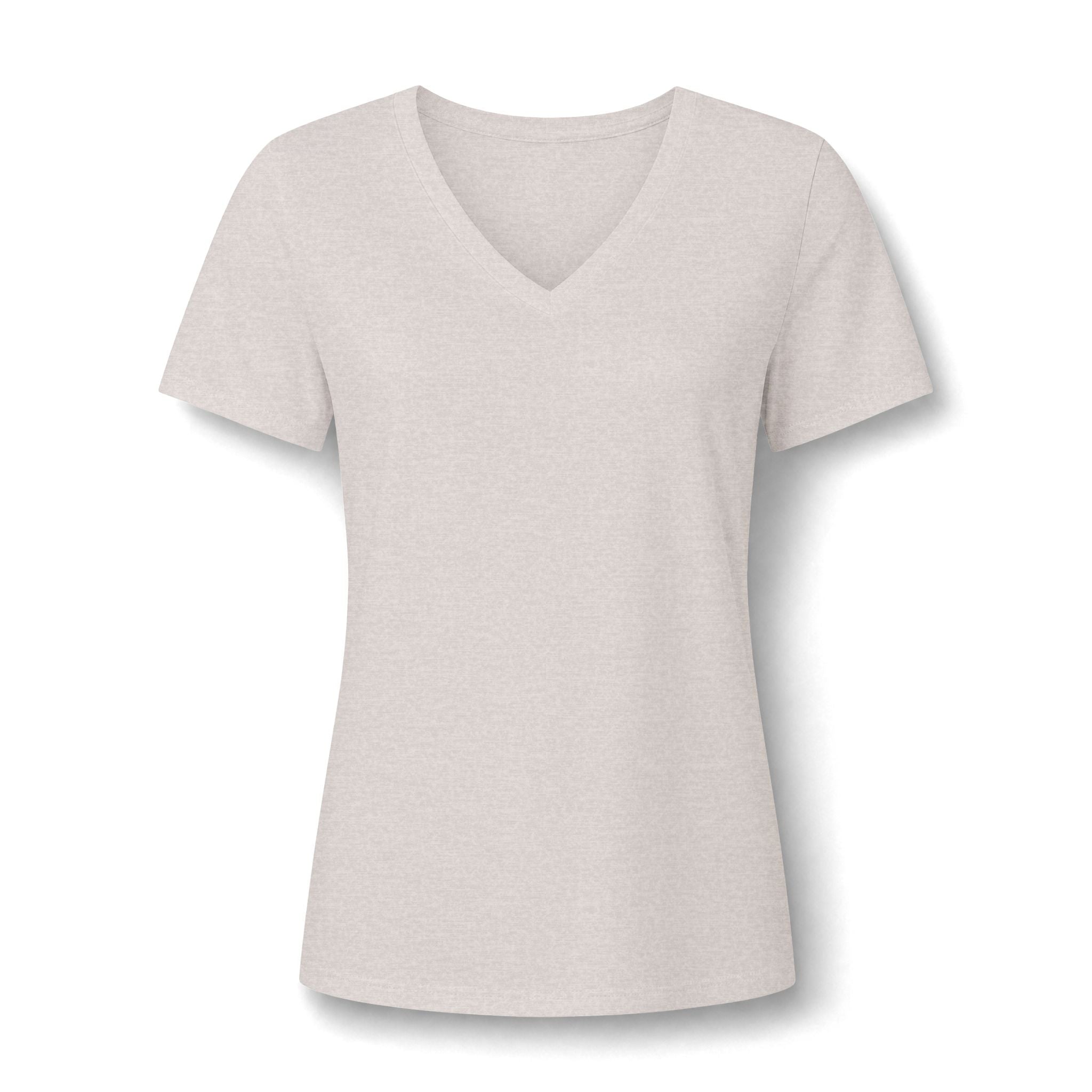 Women's Relaxed Heather CVC V-Neck Tee