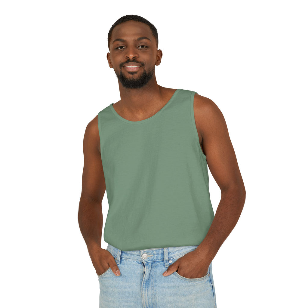 Plain White Tank Top — Lightweight Unisex Garment-Dyed Sleeveless Tee