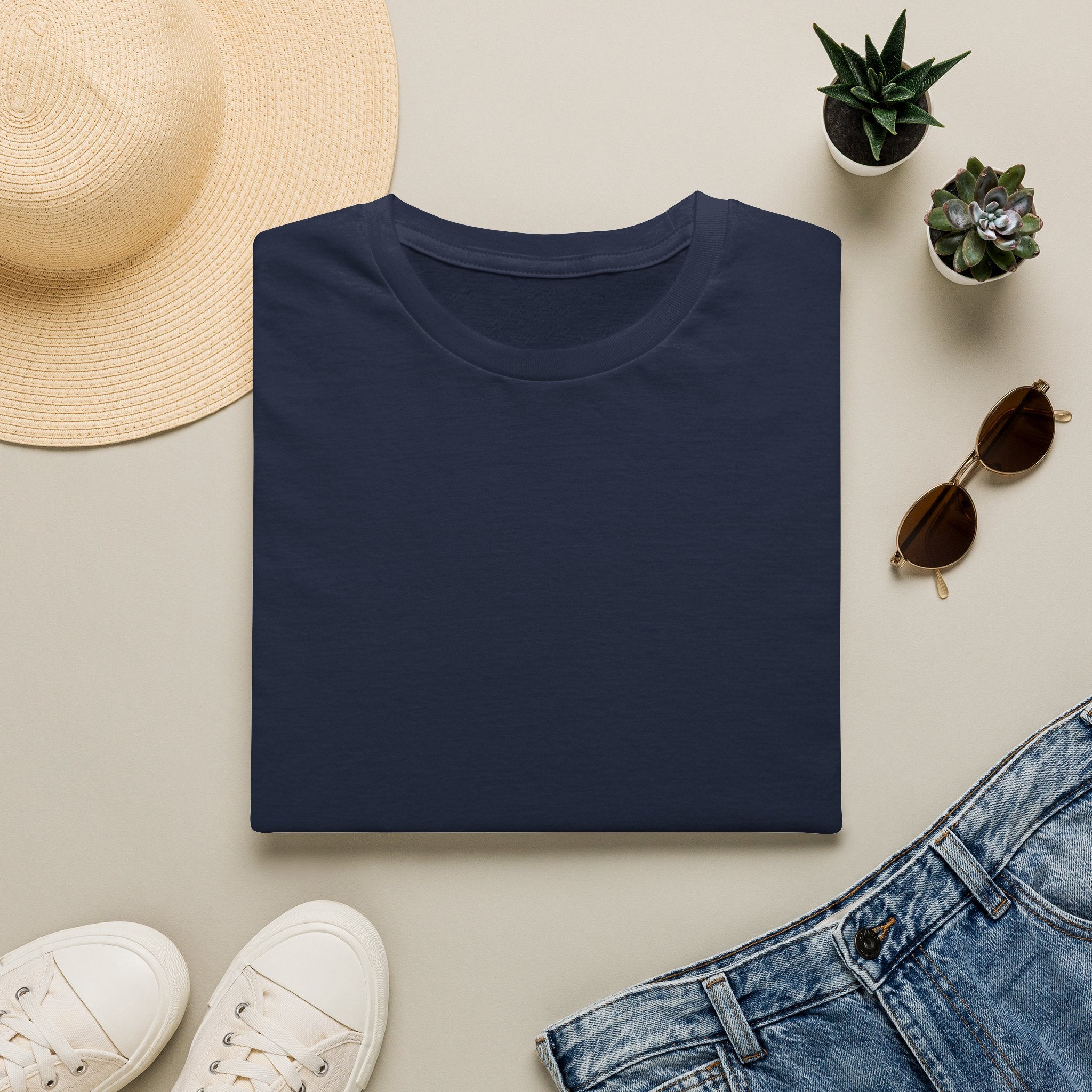 Blank White T-Shirt Mockup — Unisex Tee Product Mockup Images