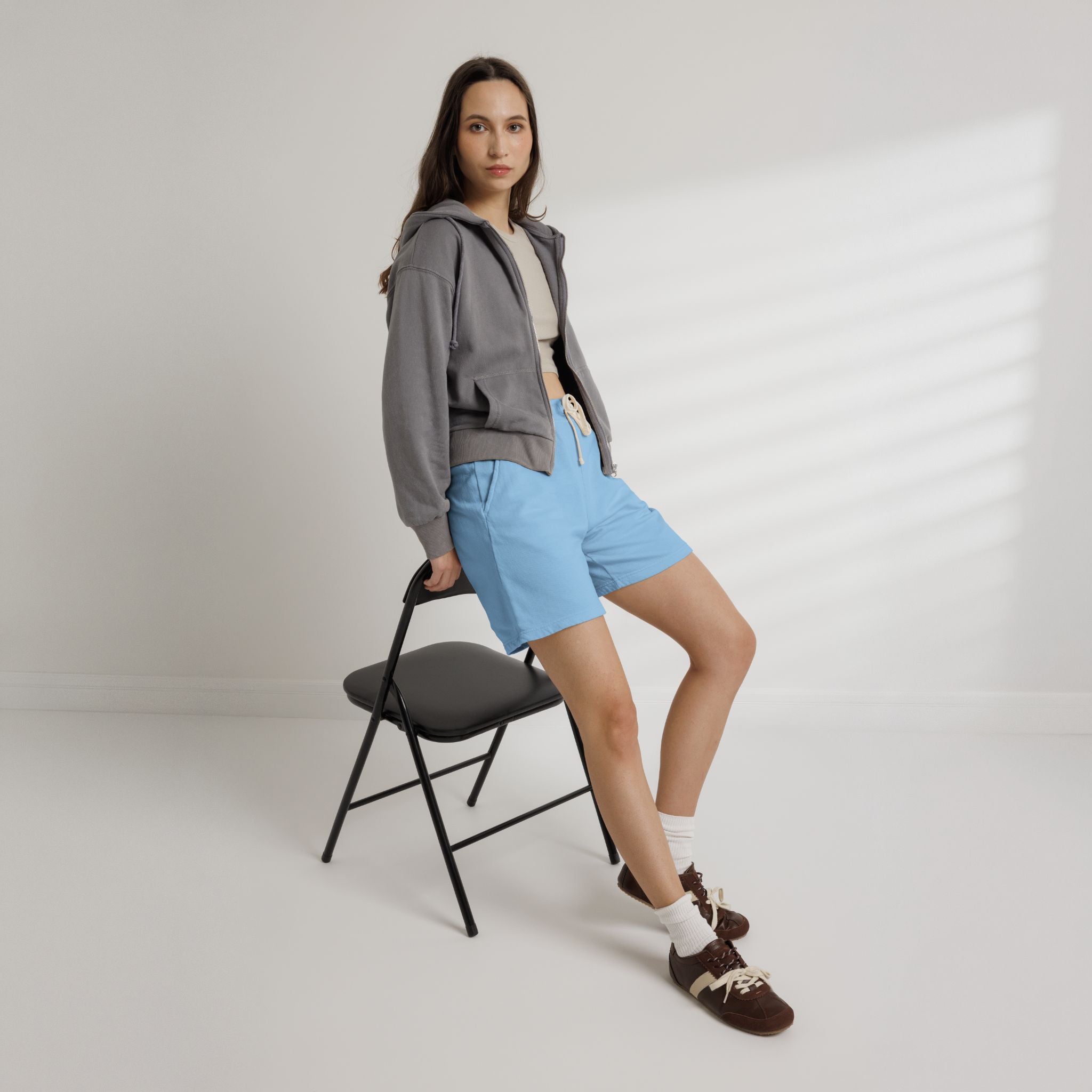 Lightweight Garment-Dyed Fleece Sweat Shorts
