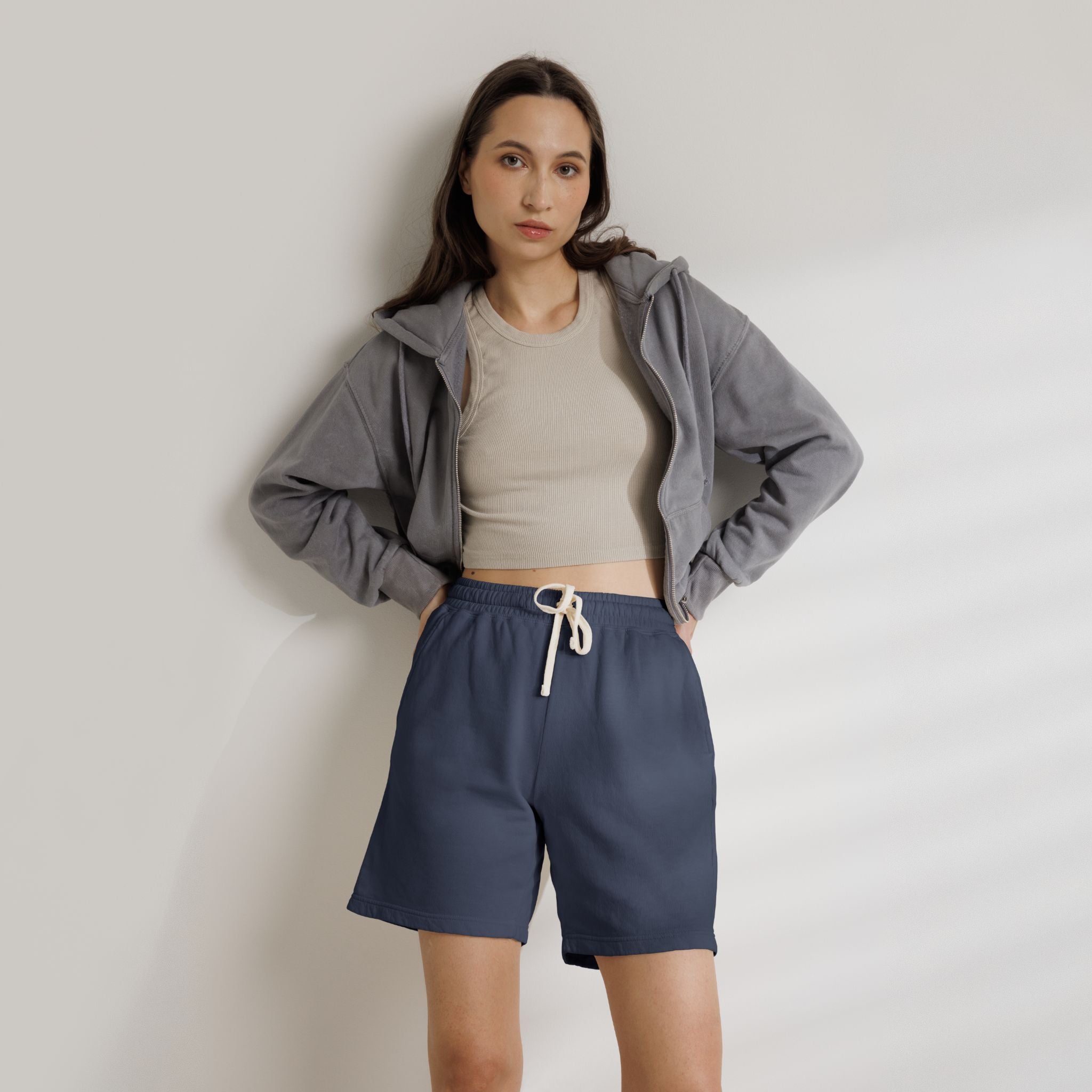 Lightweight Garment-Dyed Fleece Sweat Shorts