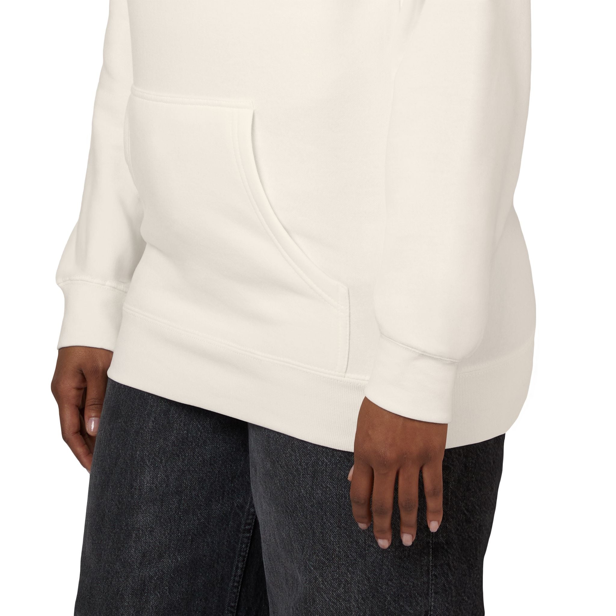 White Fleece Hoodie – Minimal Classic Pullover Hooded Sweatshirt